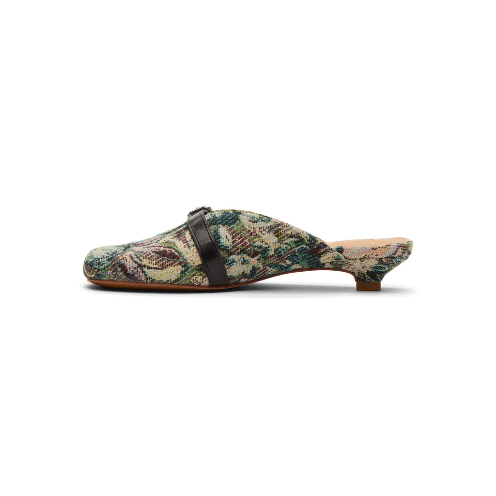ganni-sue-kitten-heel-mule-tapestry-jadeite  Footwear