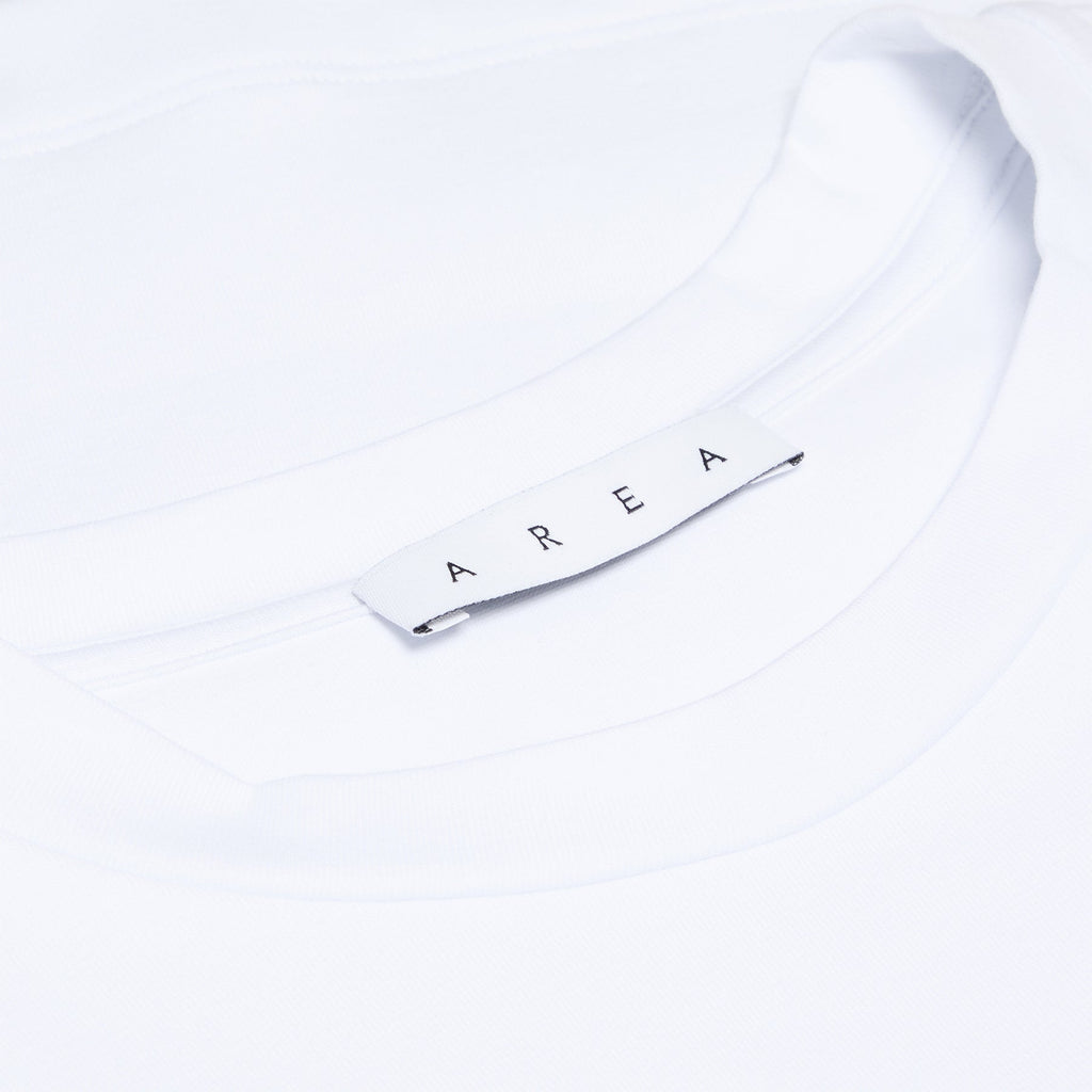 AREA Crystal Rosette Cropped T-Shirt (White) Top