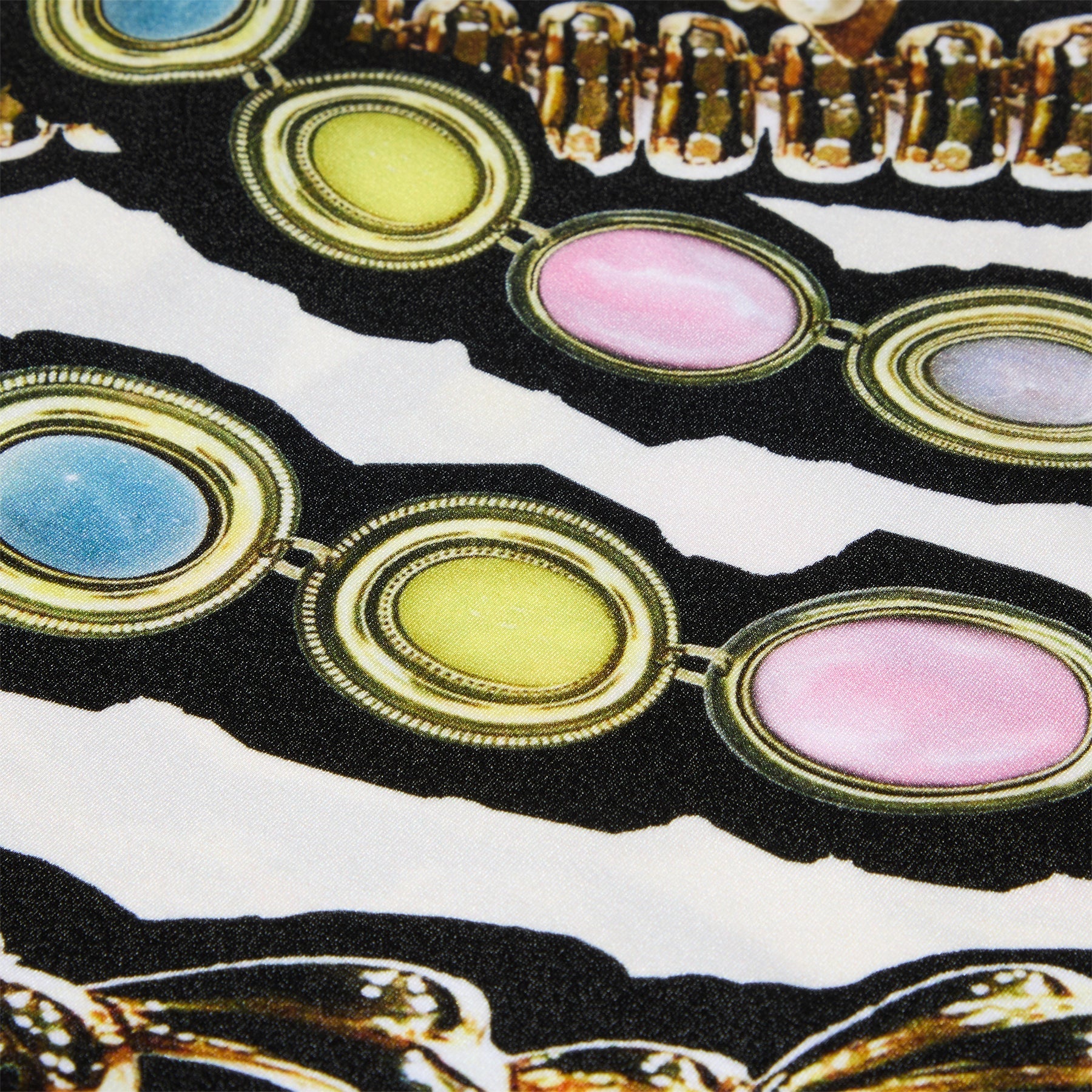 AREA Gemstone Chain Printed Cropped T-Shirt (Multi) Top