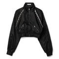 AREA Crystal Trim Track Jacket (Black) Top