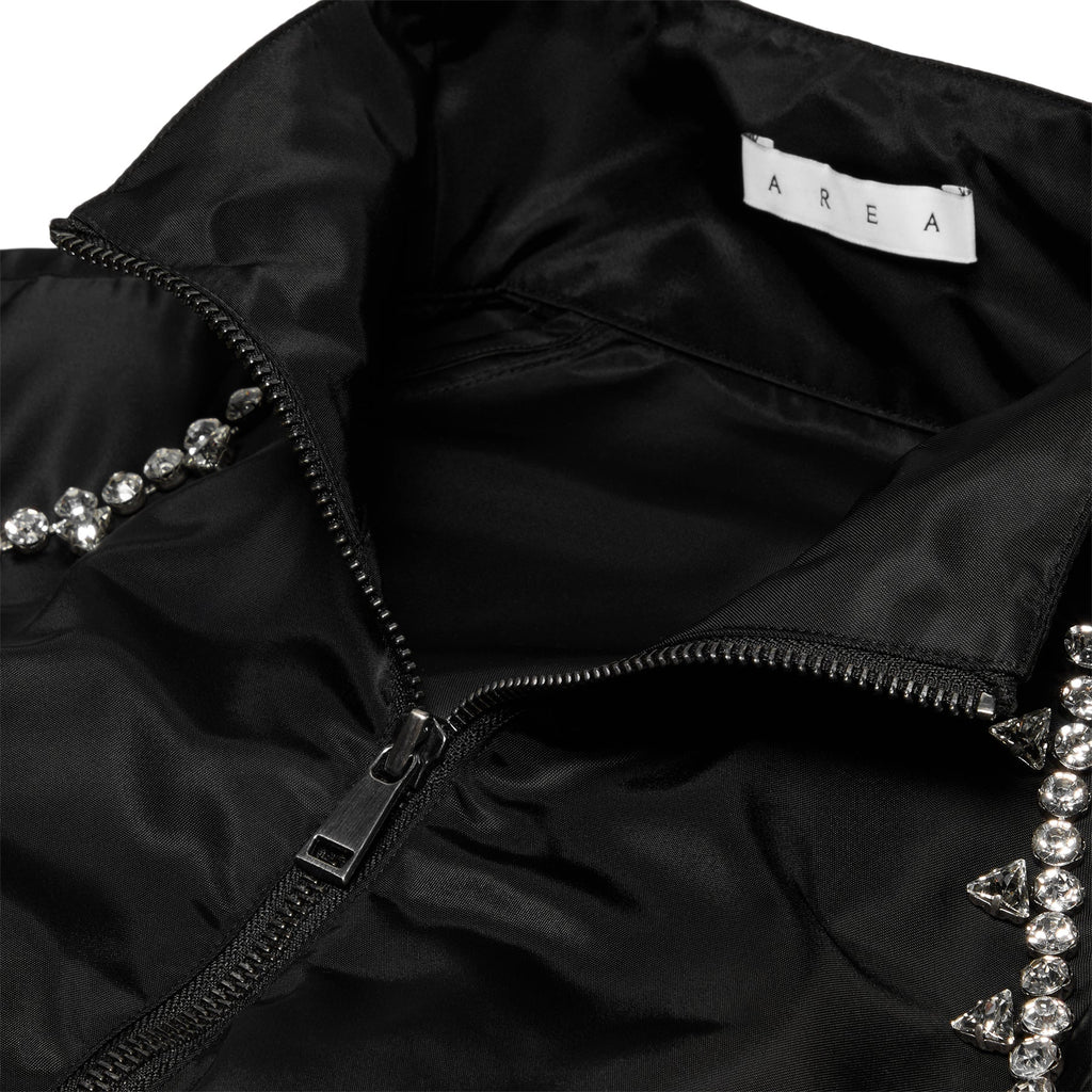 AREA Crystal Trim Track Jacket (Black) Top