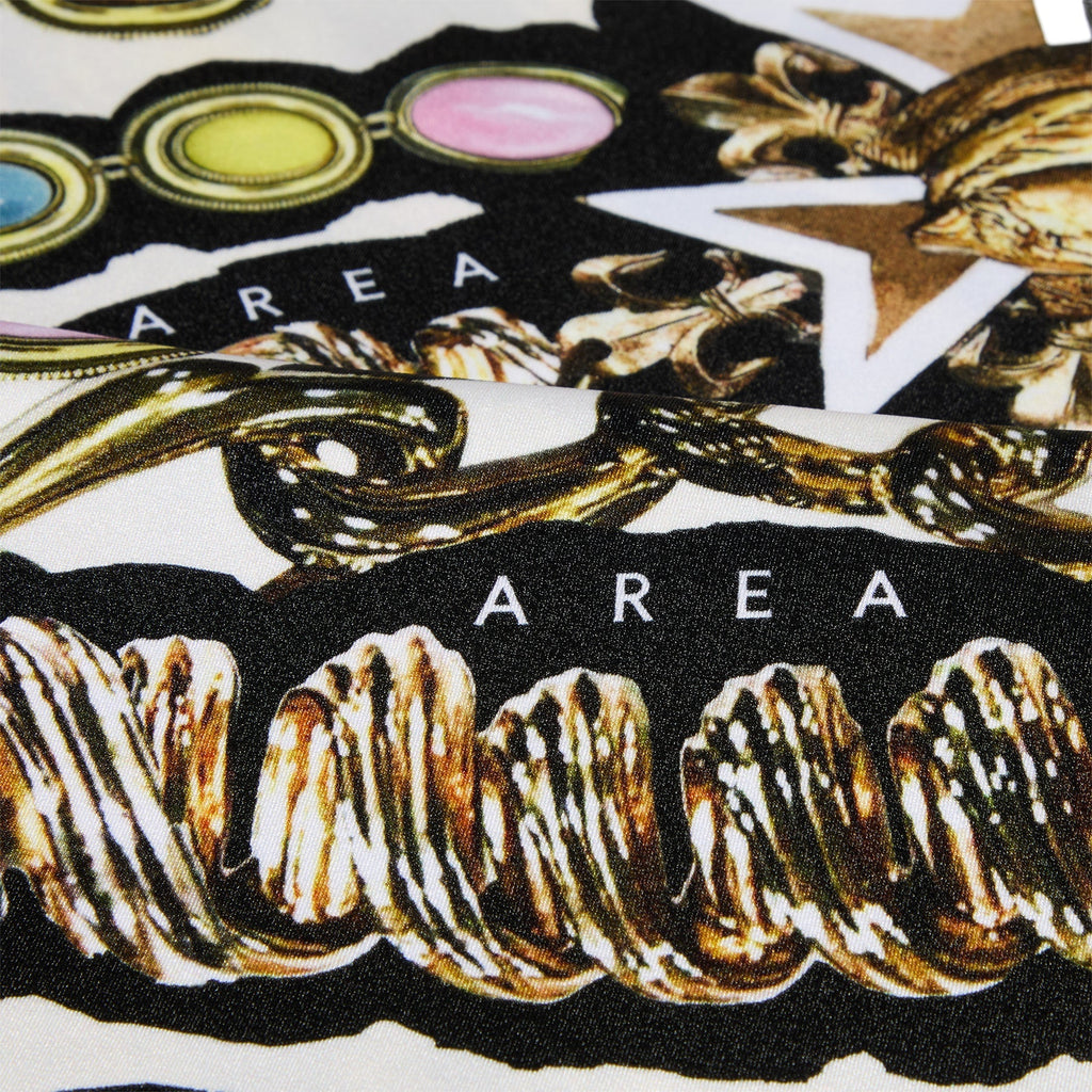 AREA Gemstone Chain Printed Biker Short (Multi)Trousers
