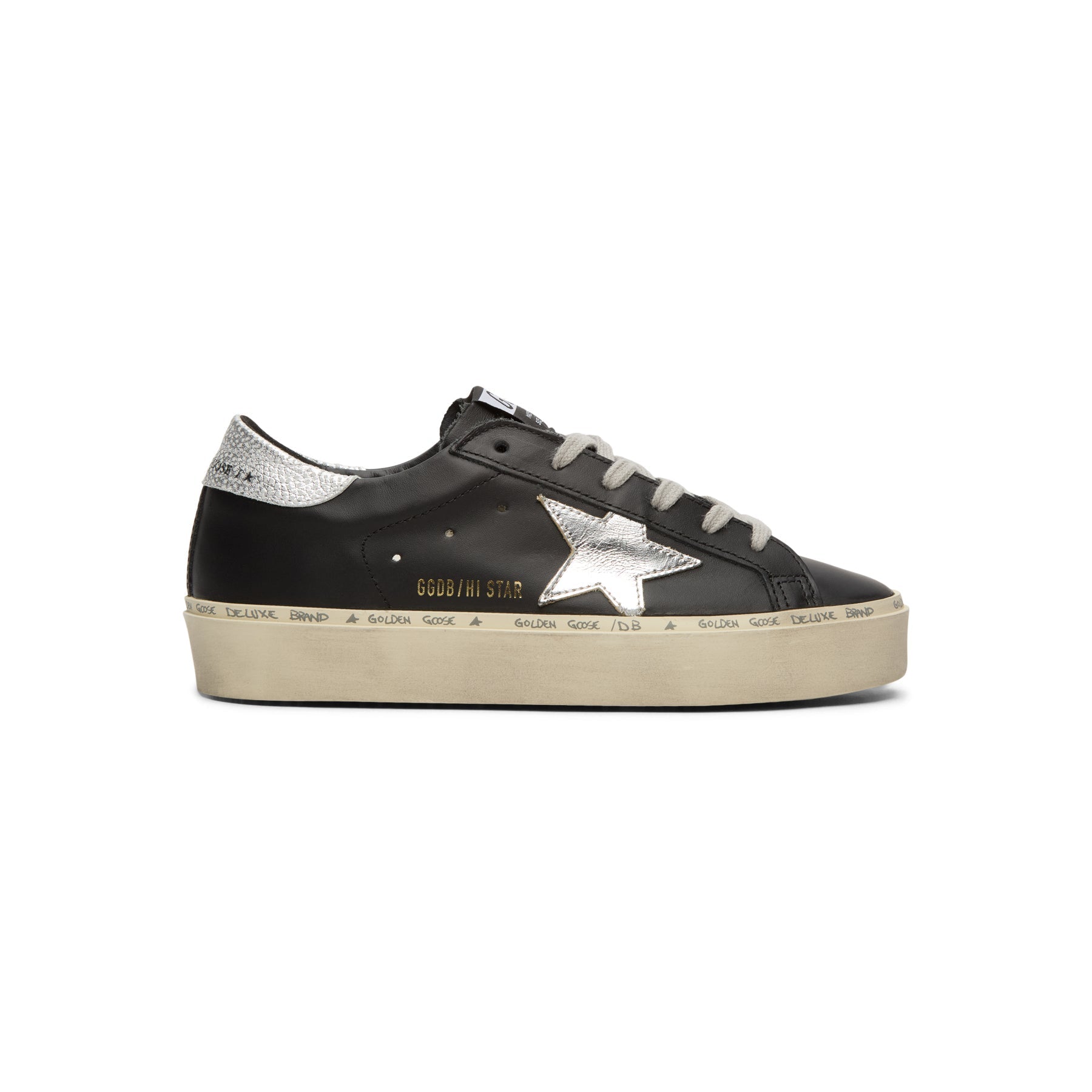 golden-goose-hi-star-leather-upper-laminated-star-black-silver  Footwear