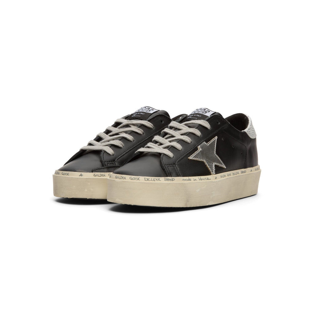 golden-goose-hi-star-leather-upper-laminated-star-black-silver  Footwear