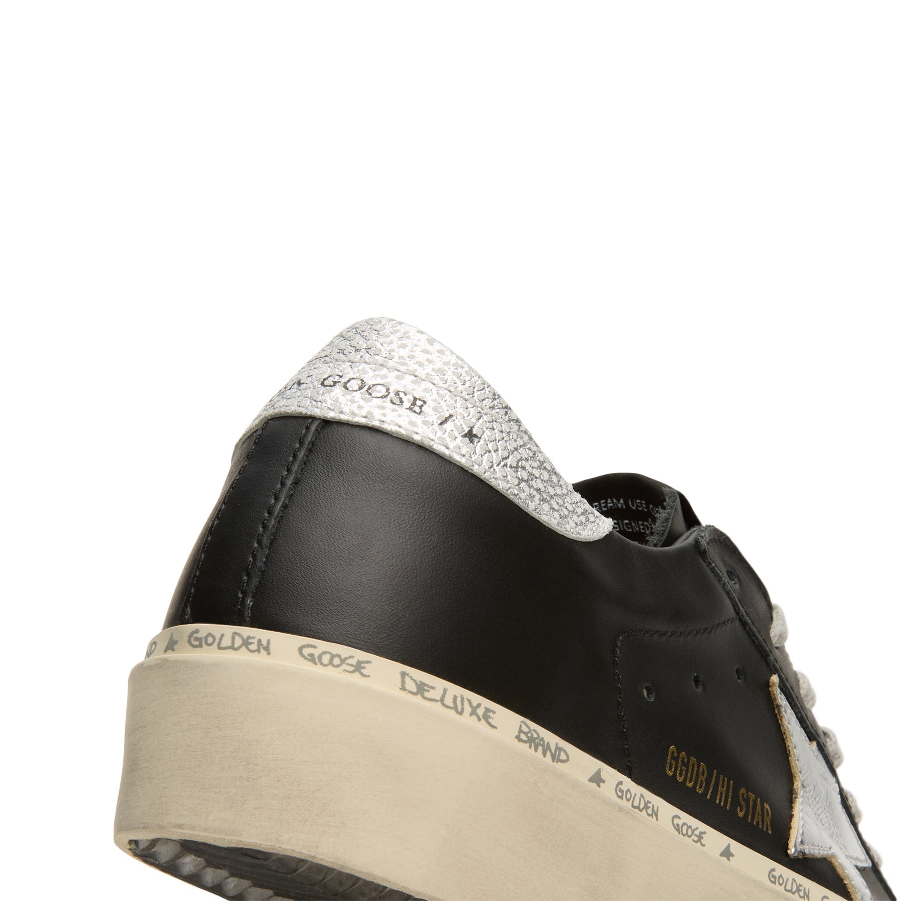 golden-goose-hi-star-leather-upper-laminated-star-black-silver  Footwear