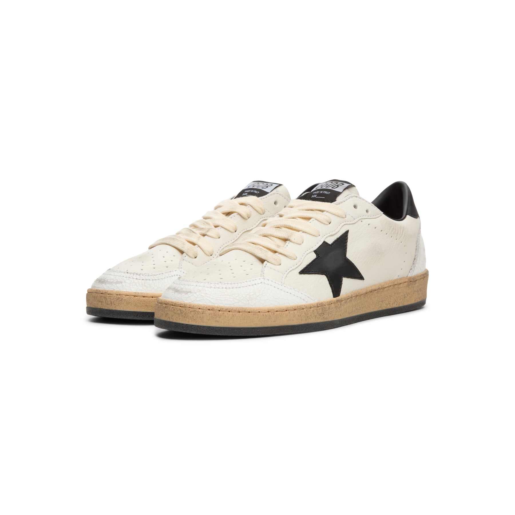 golden-goose-ballstar-nappa-upper-leather-star-and-white-black  Footwear