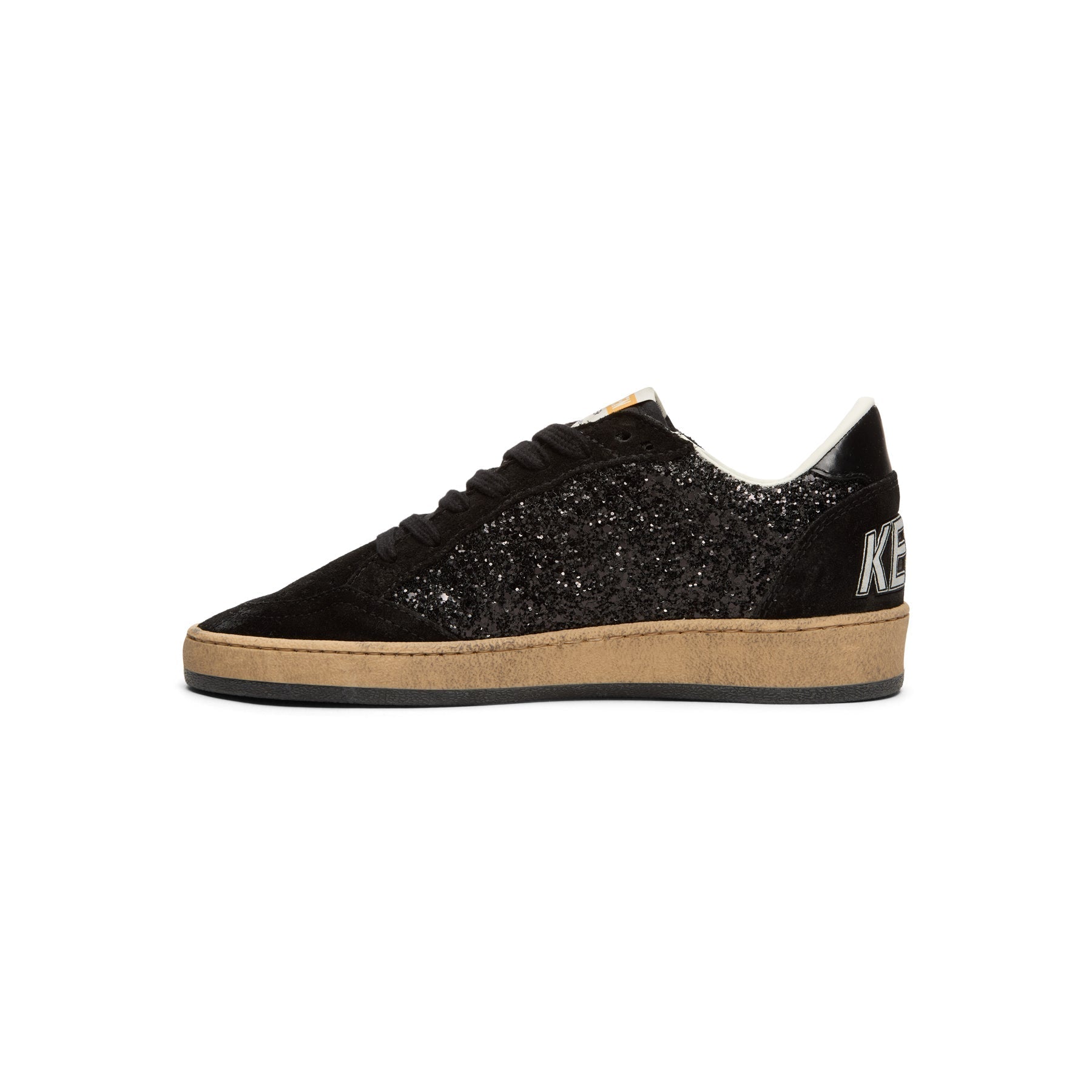 golden-goose-ballstar-glitter-upper-nylon-tongue-suede-black  Footwear