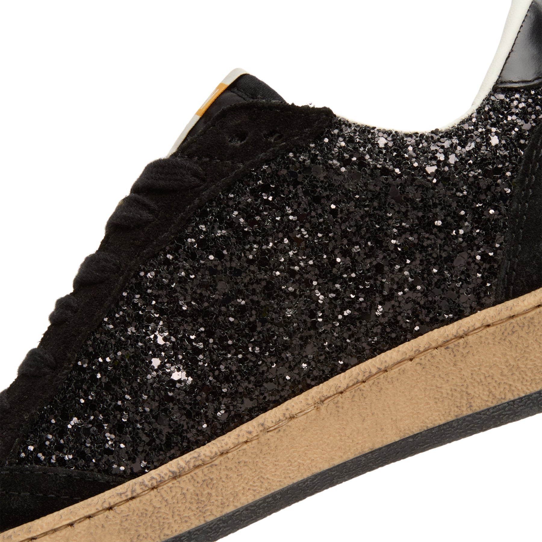 golden-goose-ballstar-glitter-upper-nylon-tongue-suede-black  Footwear