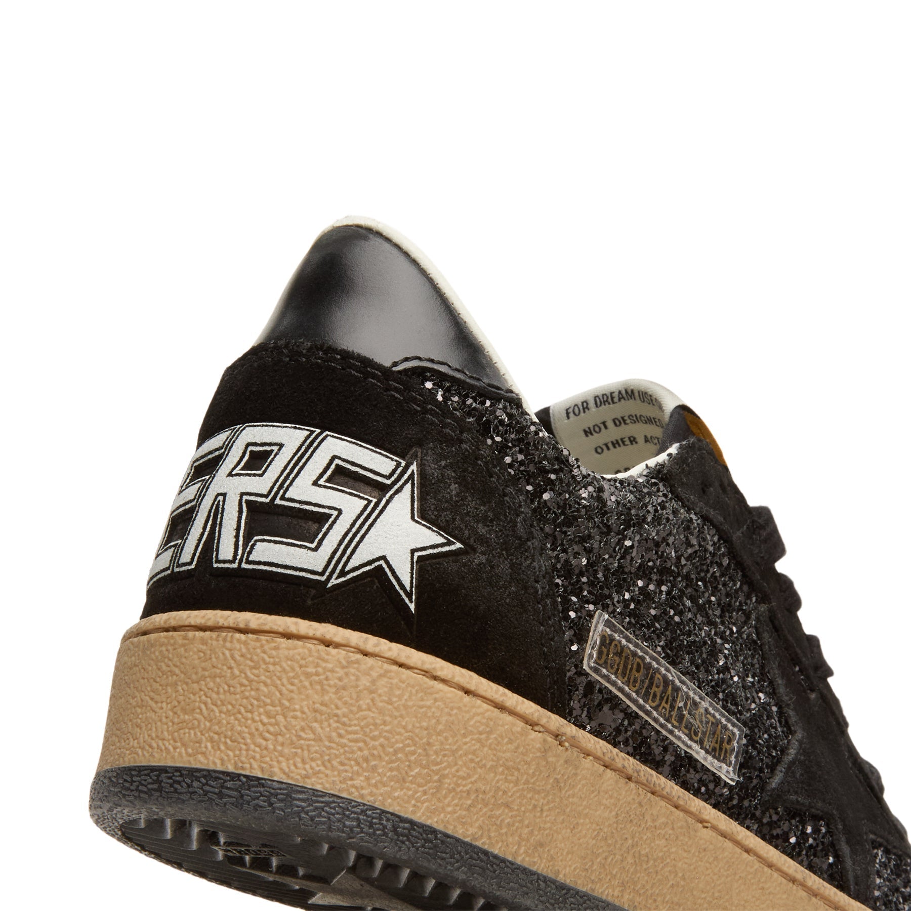golden-goose-ballstar-glitter-upper-nylon-tongue-suede-black  Footwear