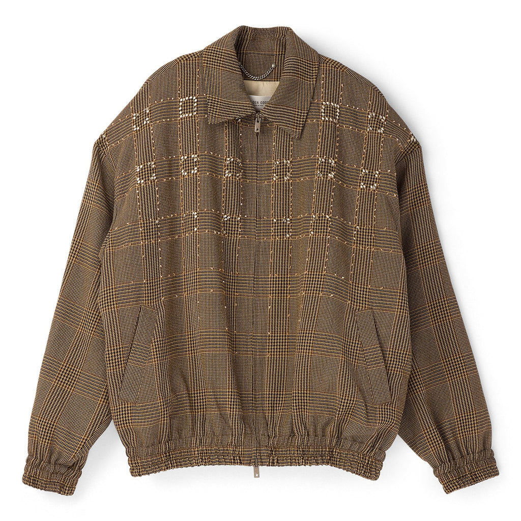 Golden Goose Wool Bomber Jacket (Brown/Beige) Top