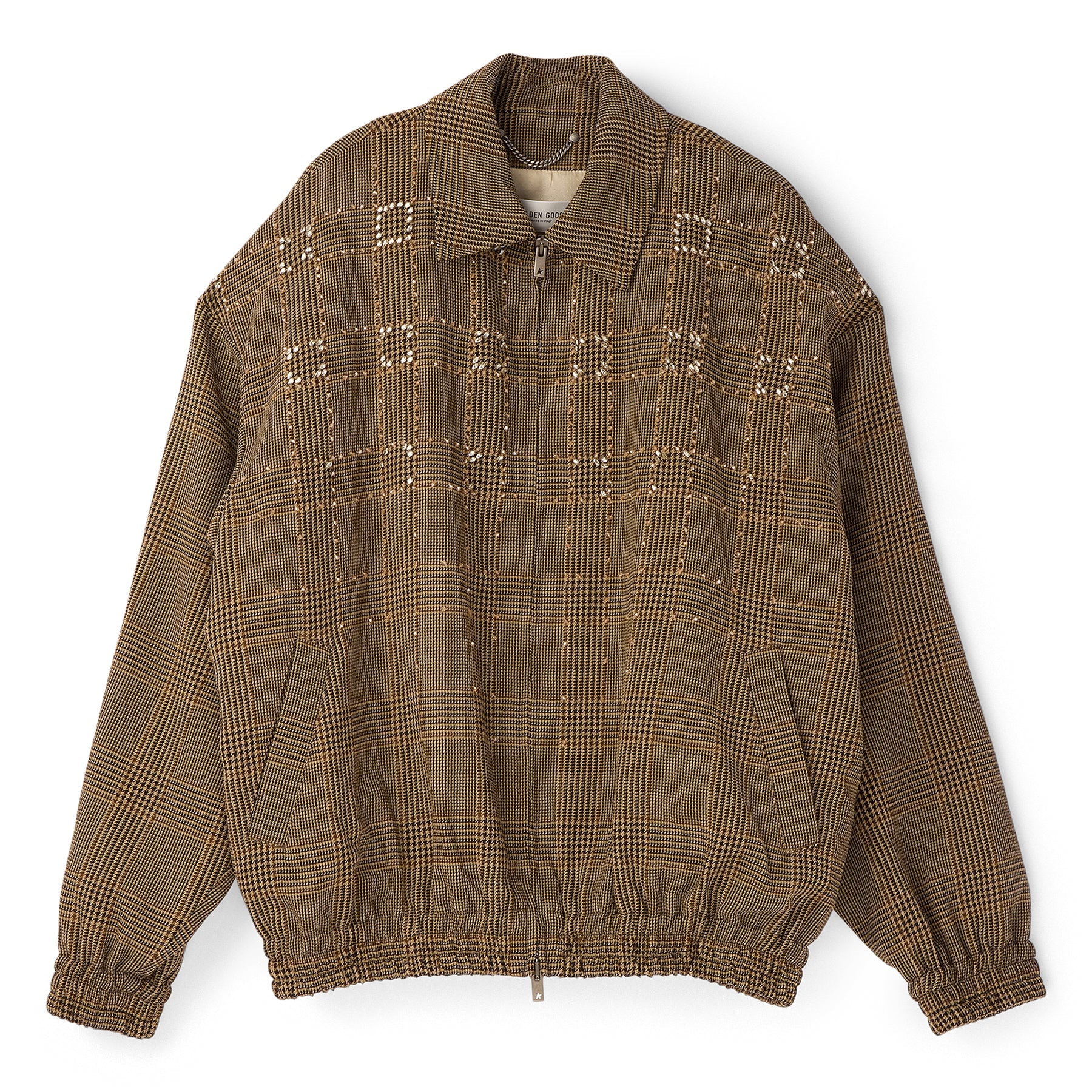 Golden Goose Wool Bomber Jacket (Brown/Beige) Top