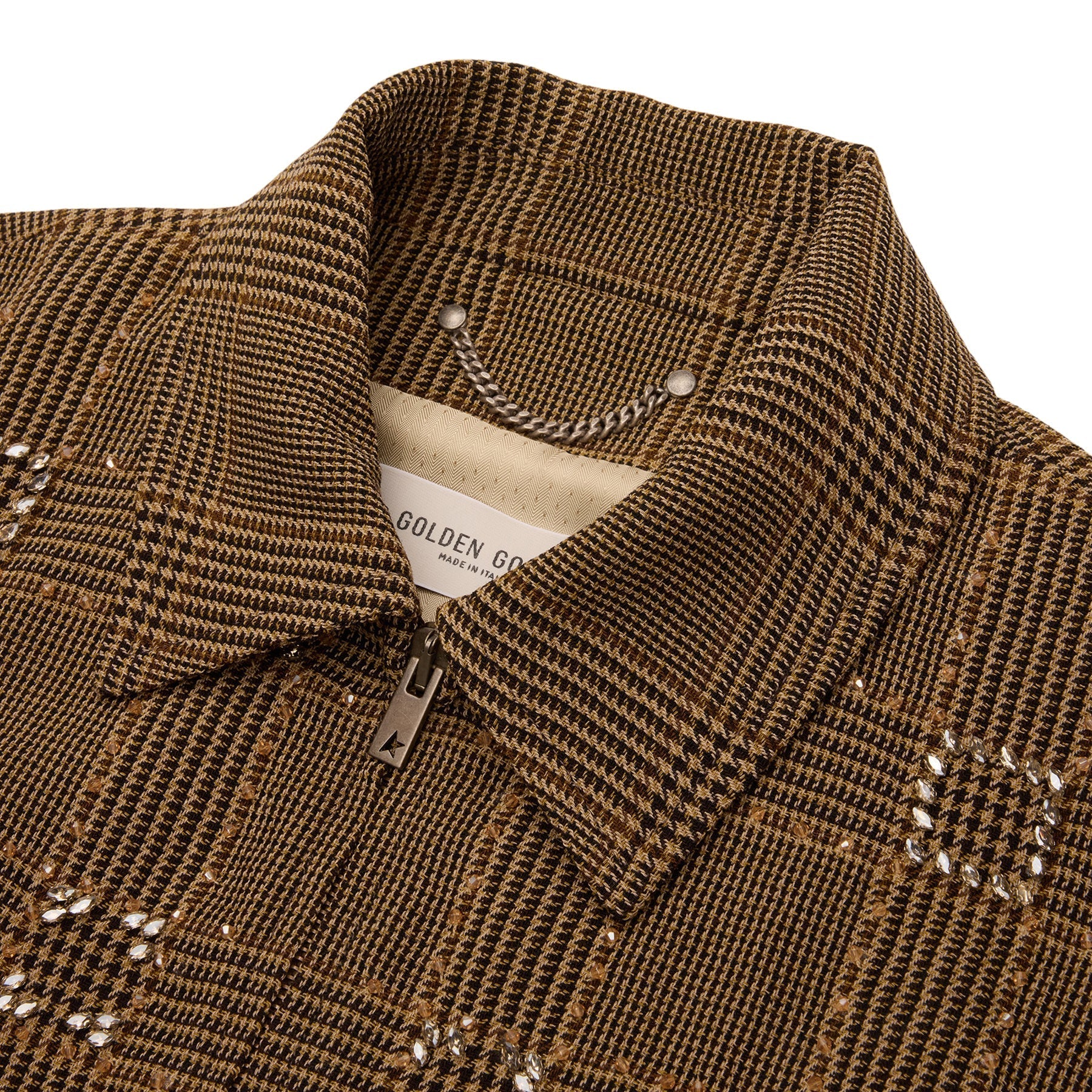 Golden Goose Wool Bomber Jacket (Brown/Beige) Top