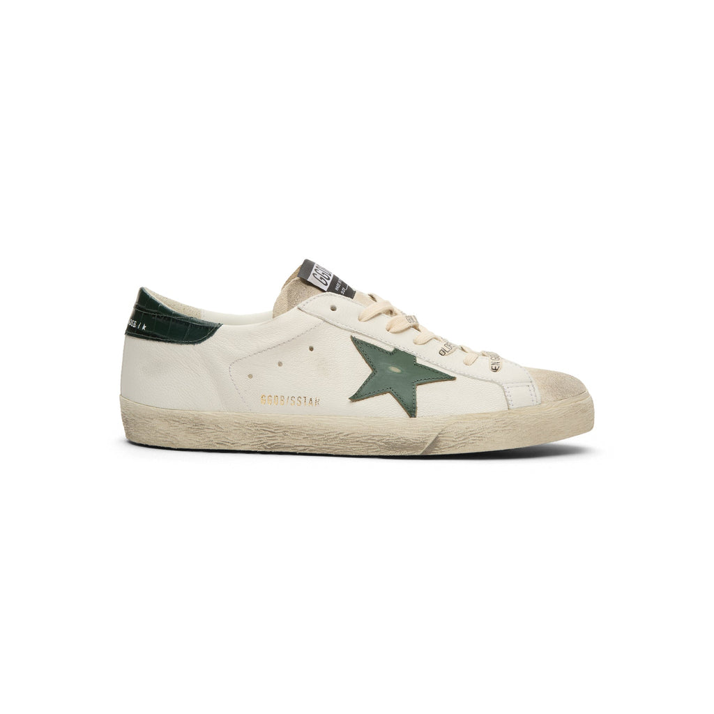 golden-goose-super-star-white-green  Footwear