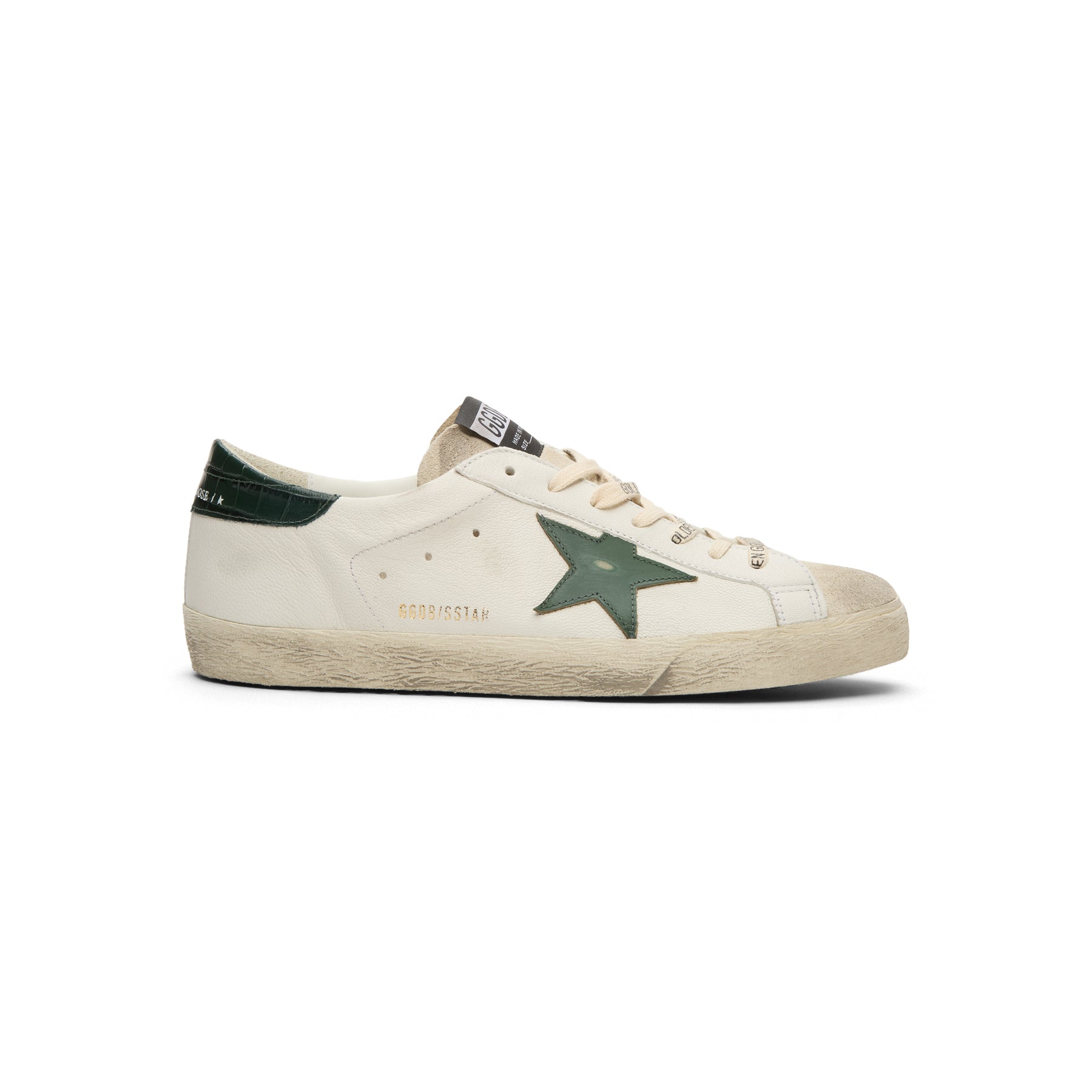 golden-goose-super-star-white-green  Footwear