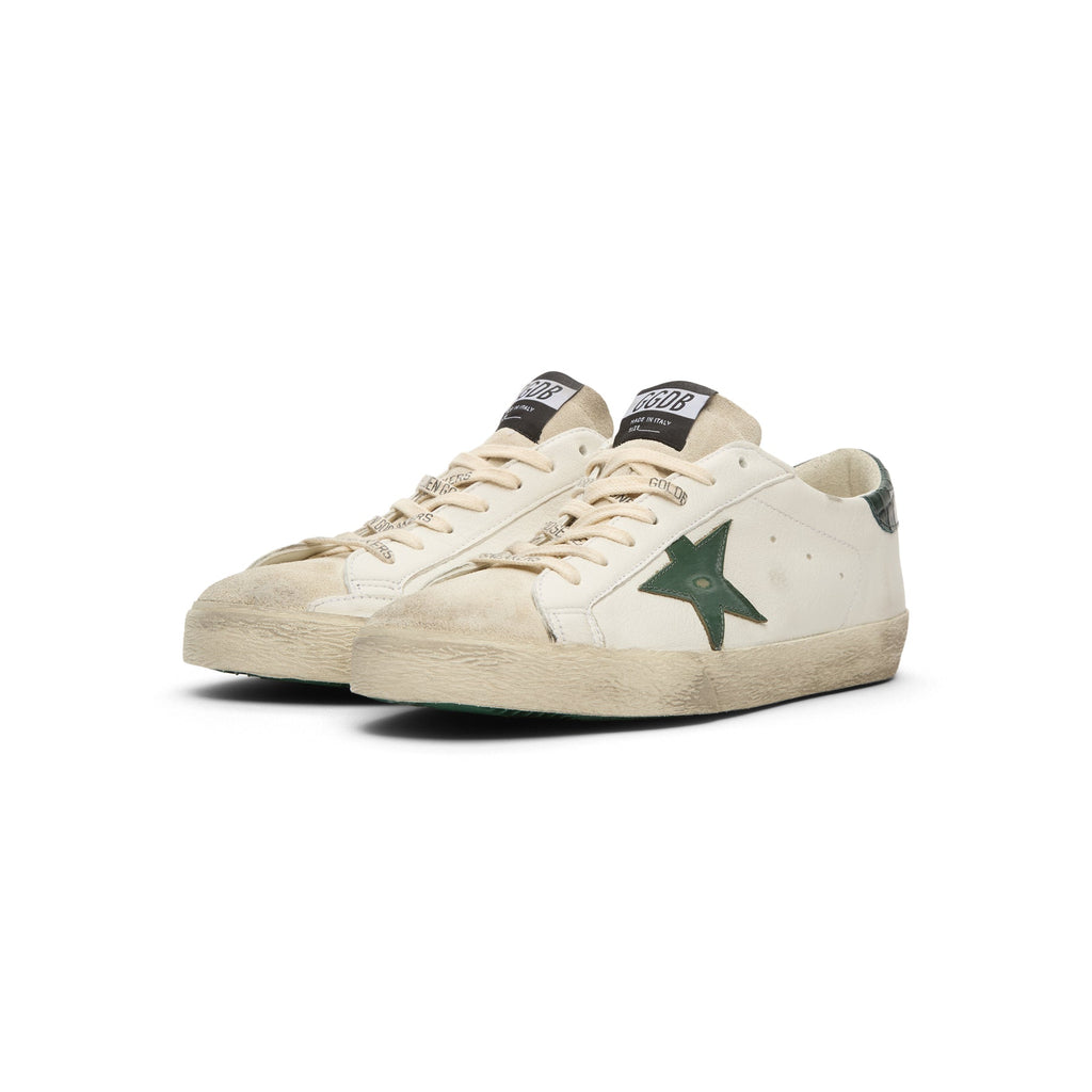 golden-goose-super-star-white-green  Footwear