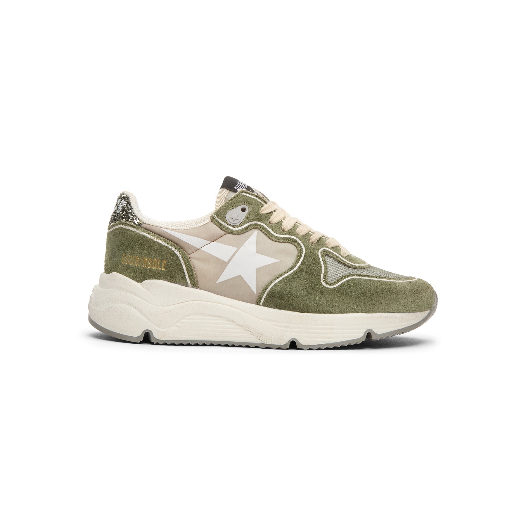 golden-goose-running-green-silver  Footwear