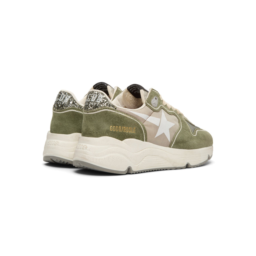 golden-goose-running-green-silver  Footwear