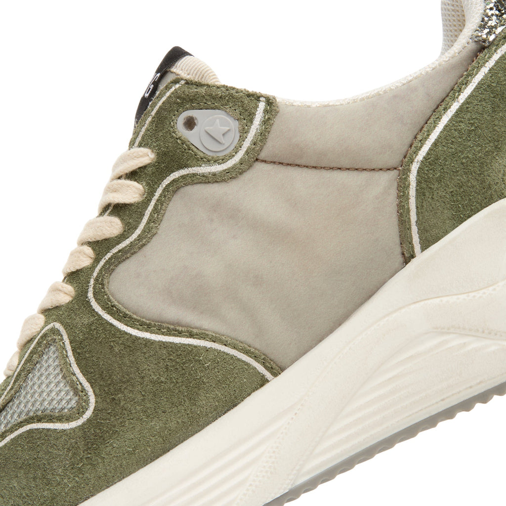 golden-goose-running-green-silver  Footwear
