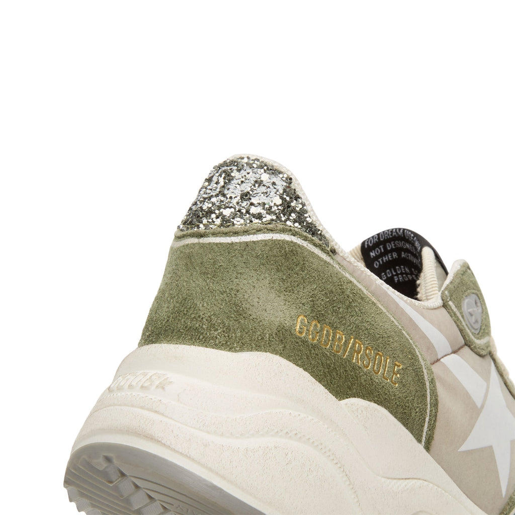 golden-goose-running-green-silver  Footwear