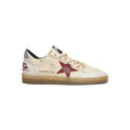 golden-goose-ballstar-nappa-upper-and-tongue-crack-butter-beige-white-red-silver  Footwear