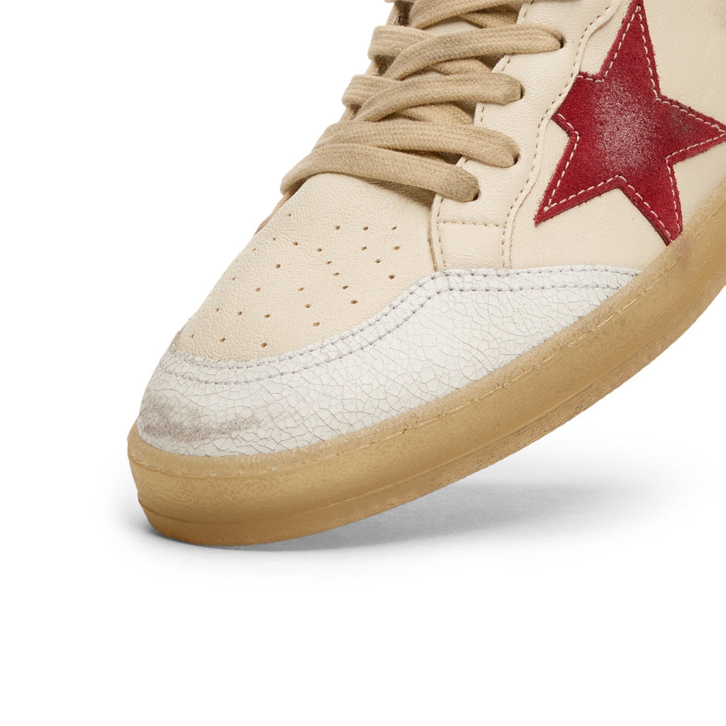 golden-goose-ballstar-nappa-upper-and-tongue-crack-butter-beige-white-red-silver  Footwear