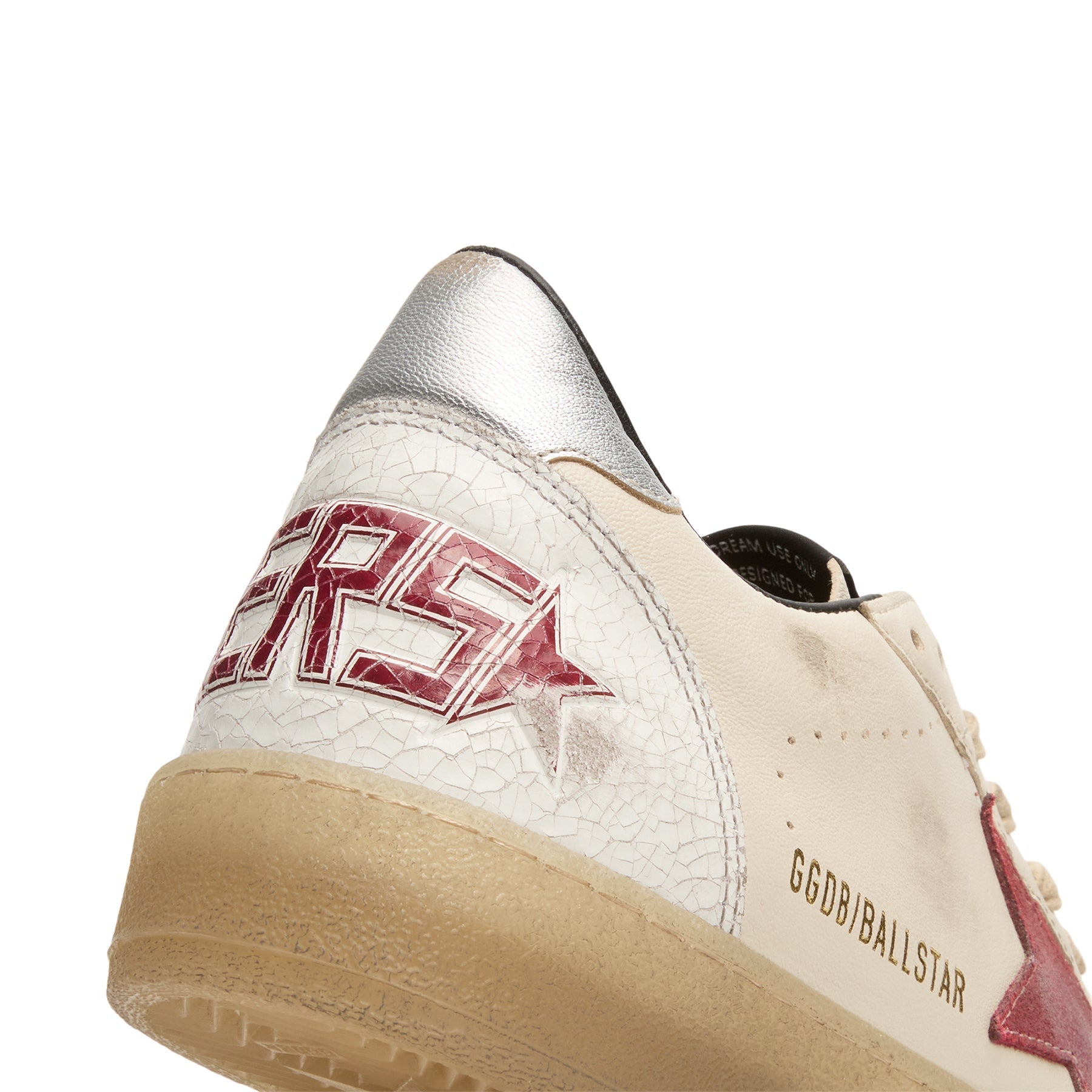 golden-goose-ballstar-nappa-upper-and-tongue-crack-butter-beige-white-red-silver  Footwear