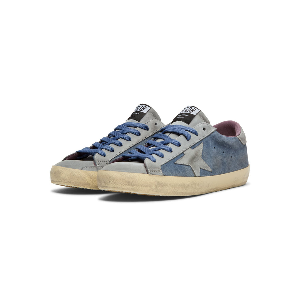 golden-goose-super-star-suede-and-nabuk-upper-blue-denim-silver-blue  Footwear