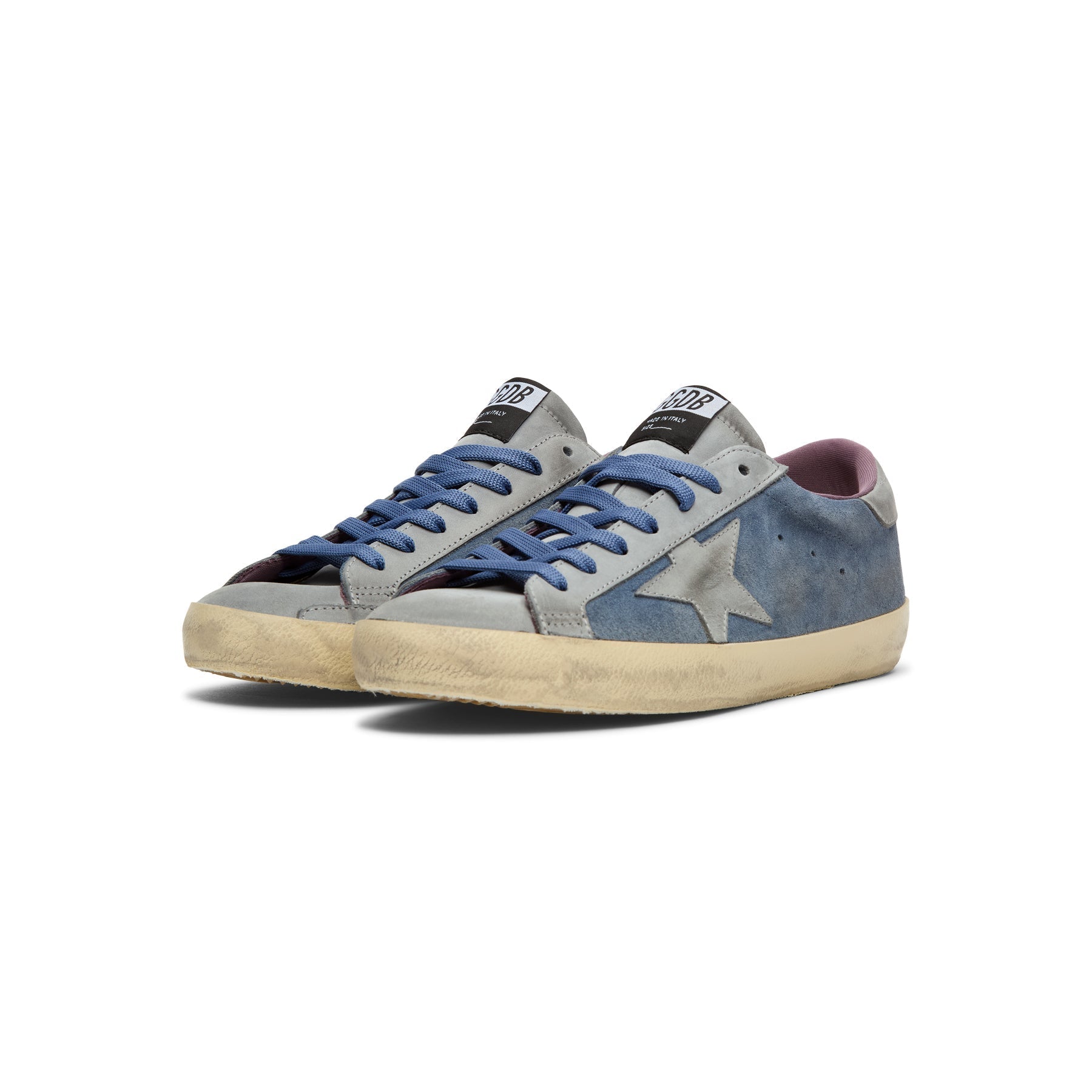 golden-goose-super-star-suede-and-nabuk-upper-blue-denim-silver-blue  Footwear