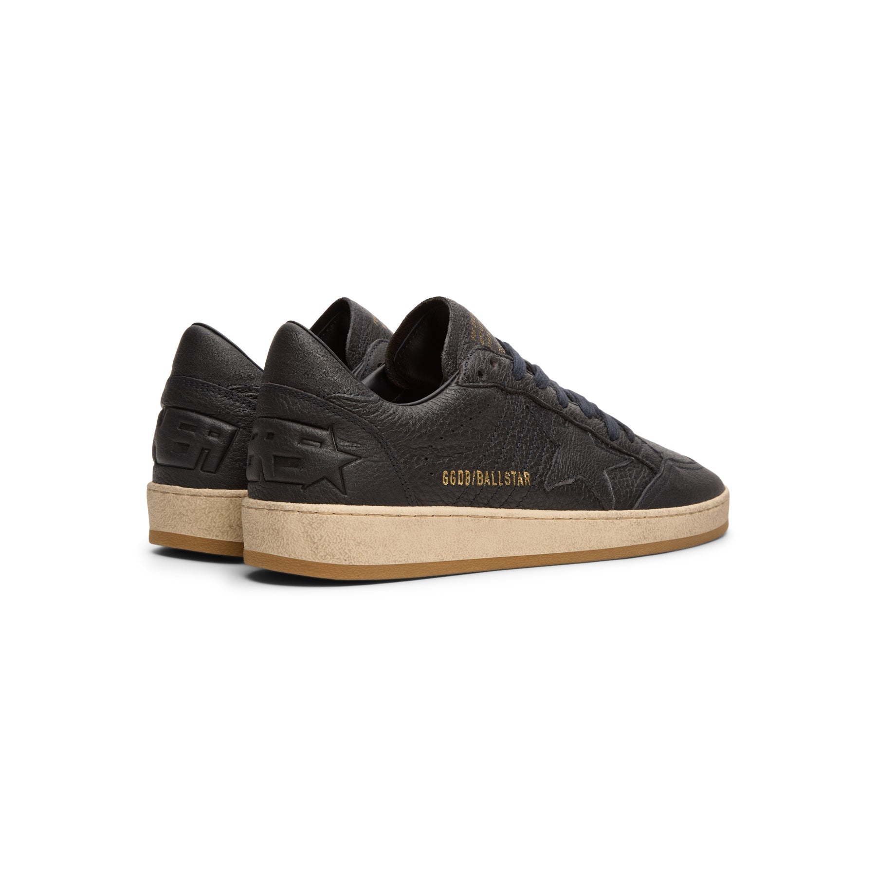 golden-goose-ballstar-leather-upper-star-toe-spur-navy  Footwear