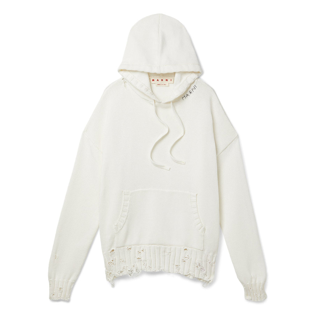 MARNI Roundneck Hoodie (Lily White) Top