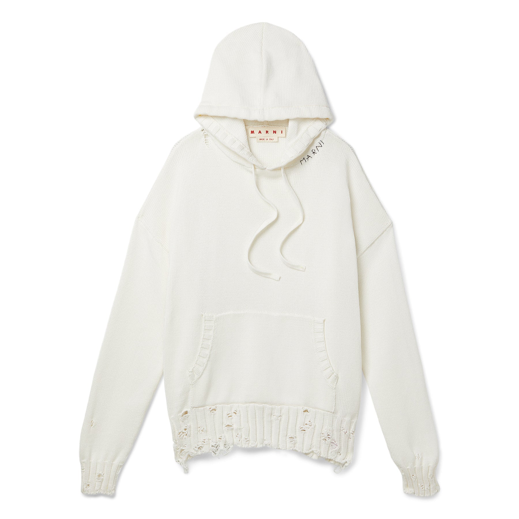 MARNI Roundneck Hoodie (Lily White) Top