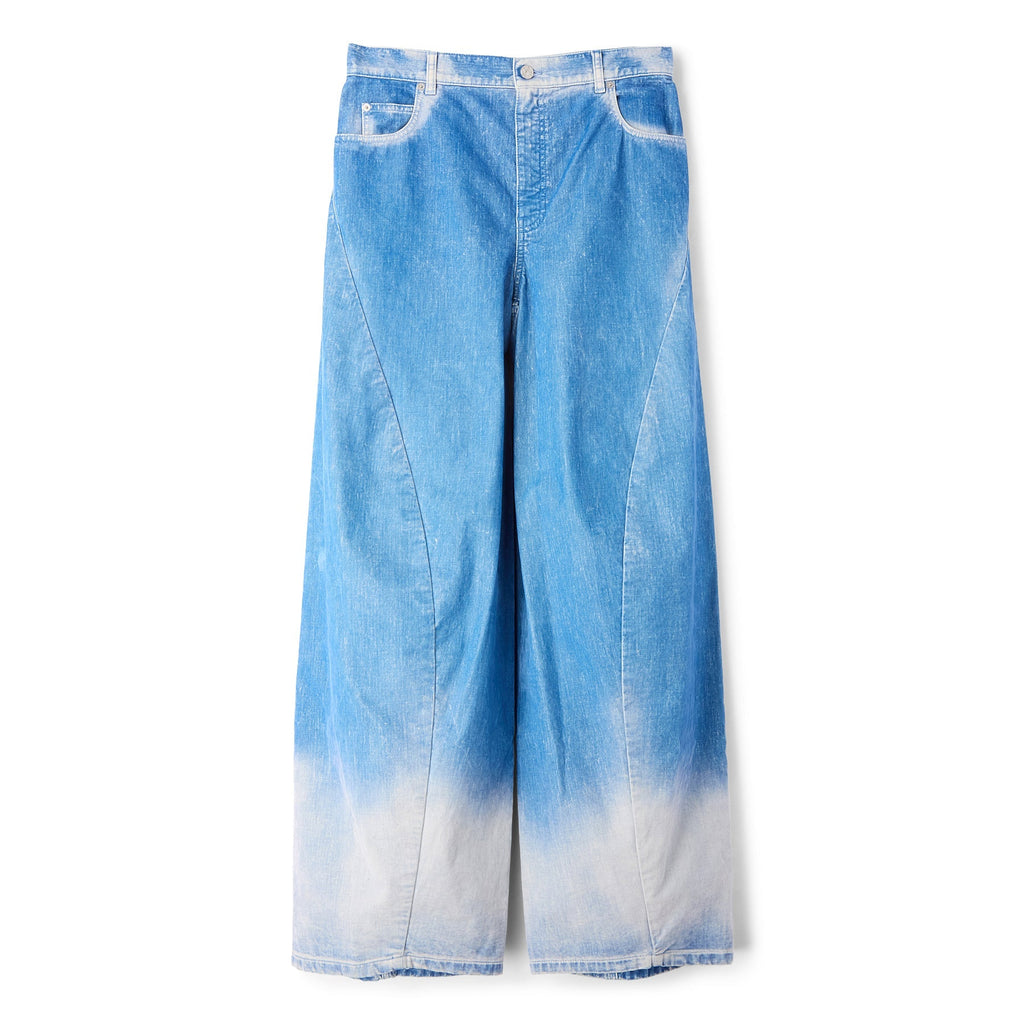 MARNI Flocked Denim Twist Jeans (Iris Blue) Trousers