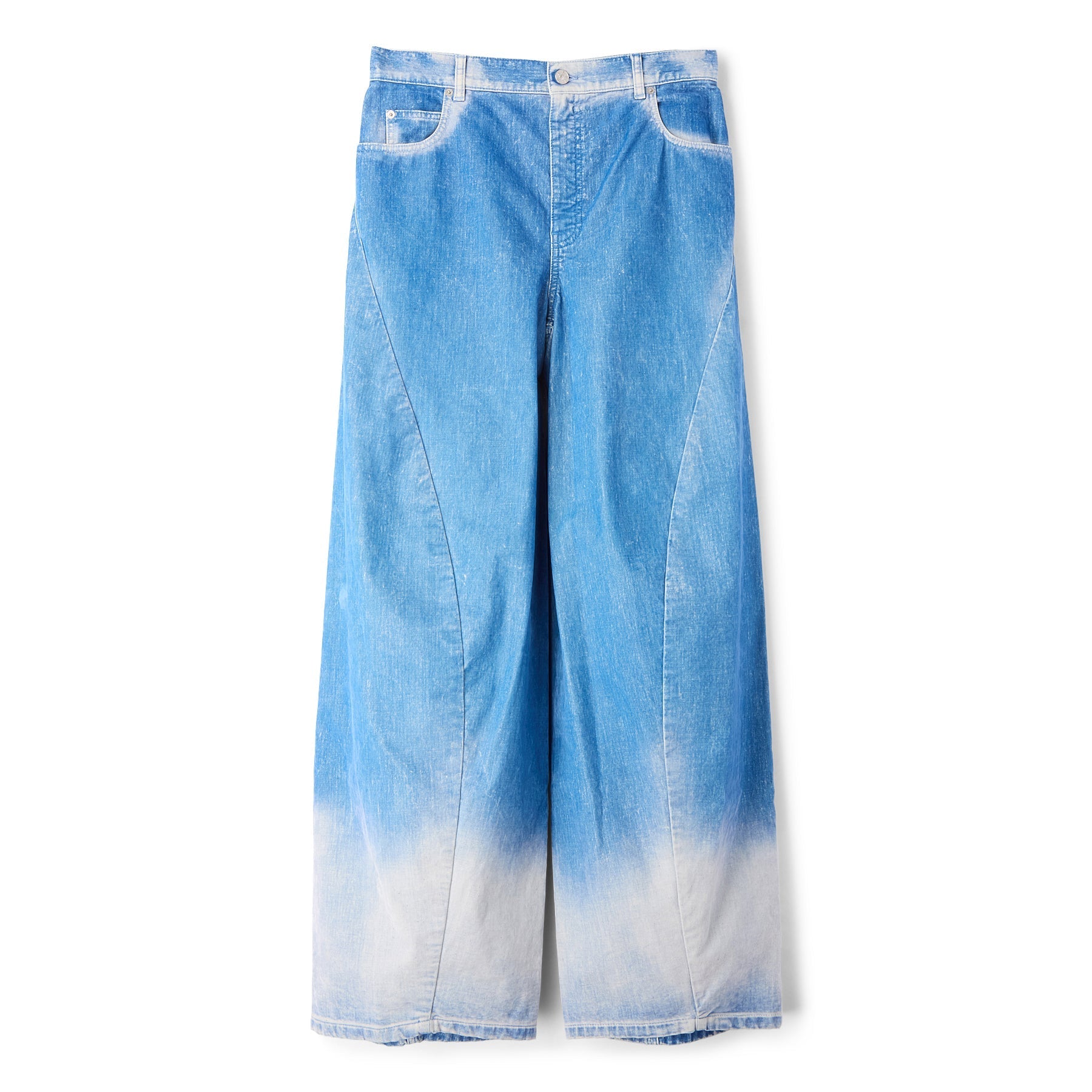 MARNI Flocked Denim Twist Jeans (Iris Blue) Trousers