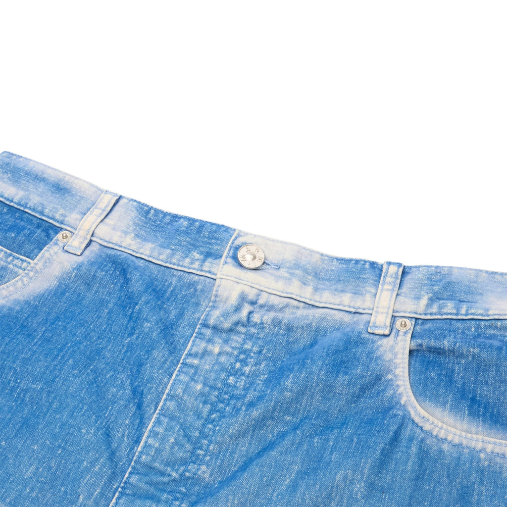 MARNI Flocked Denim Twist Jeans (Iris Blue) Trousers
