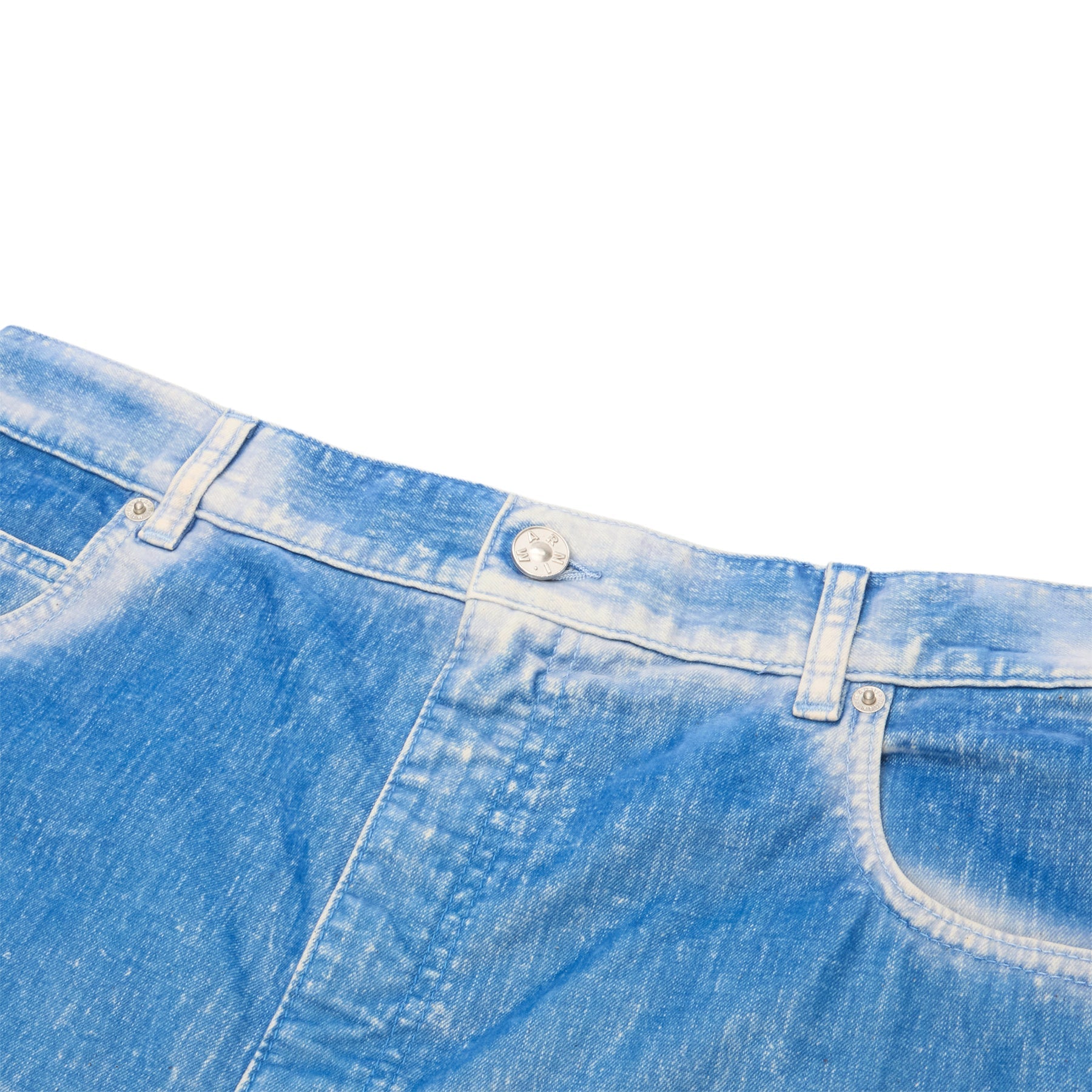 MARNI Flocked Denim Twist Jeans (Iris Blue) Trousers