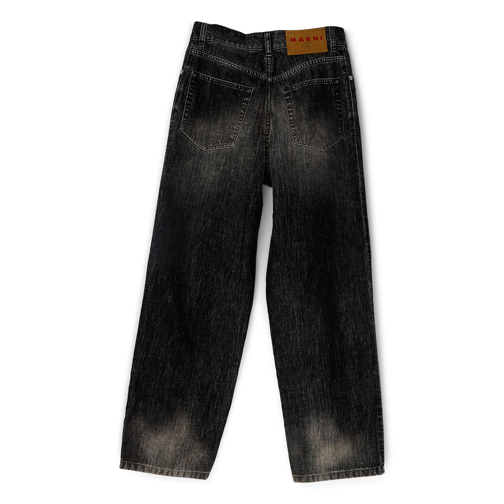 MARNI Flocked Denim Jeans (Black) Trousers