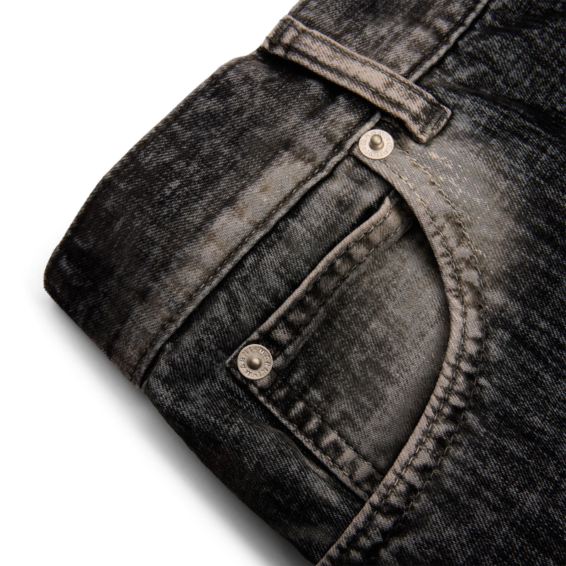 MARNI Flocked Denim Jeans (Black) Trousers