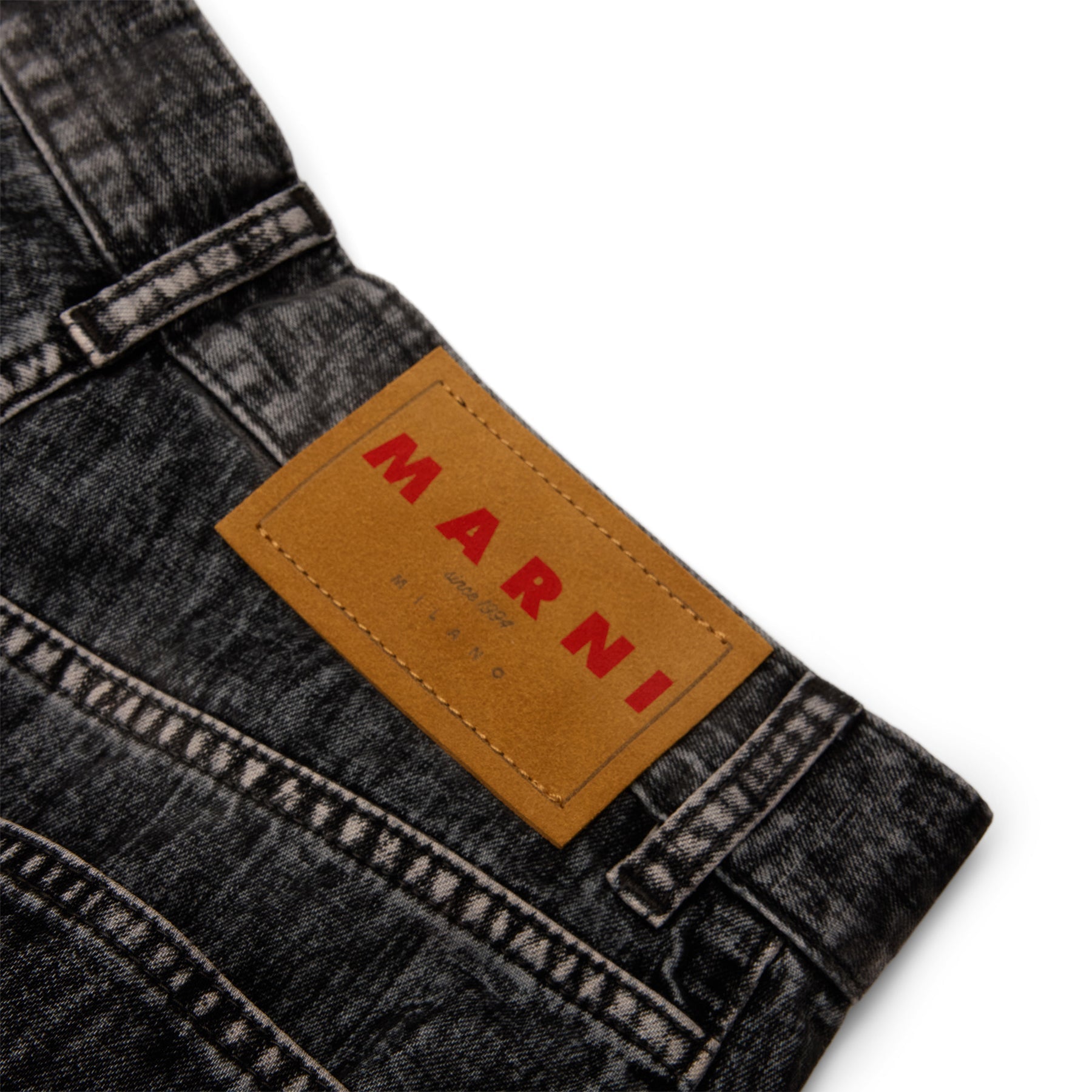 MARNI Flocked Denim Jeans (Black) Trousers