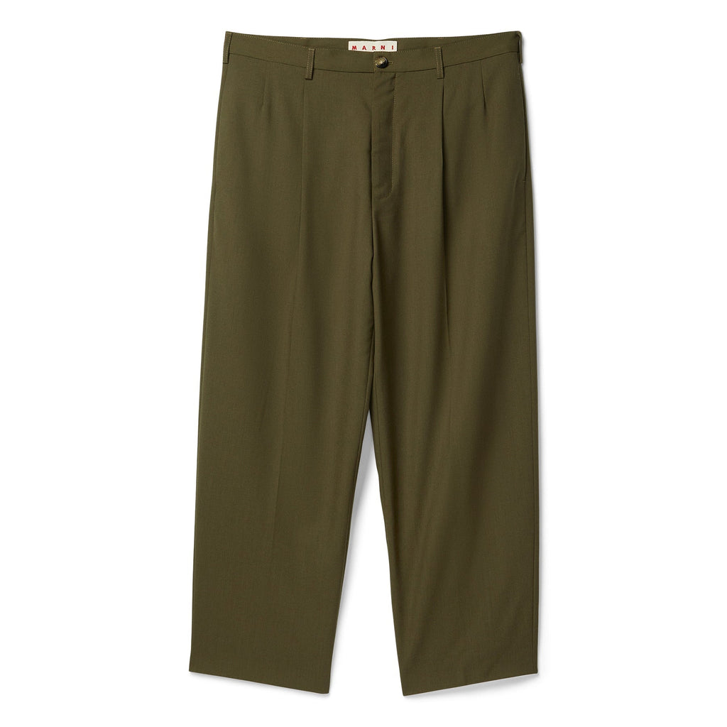 MARNI Wool Trousers (Deep sage) Trousers