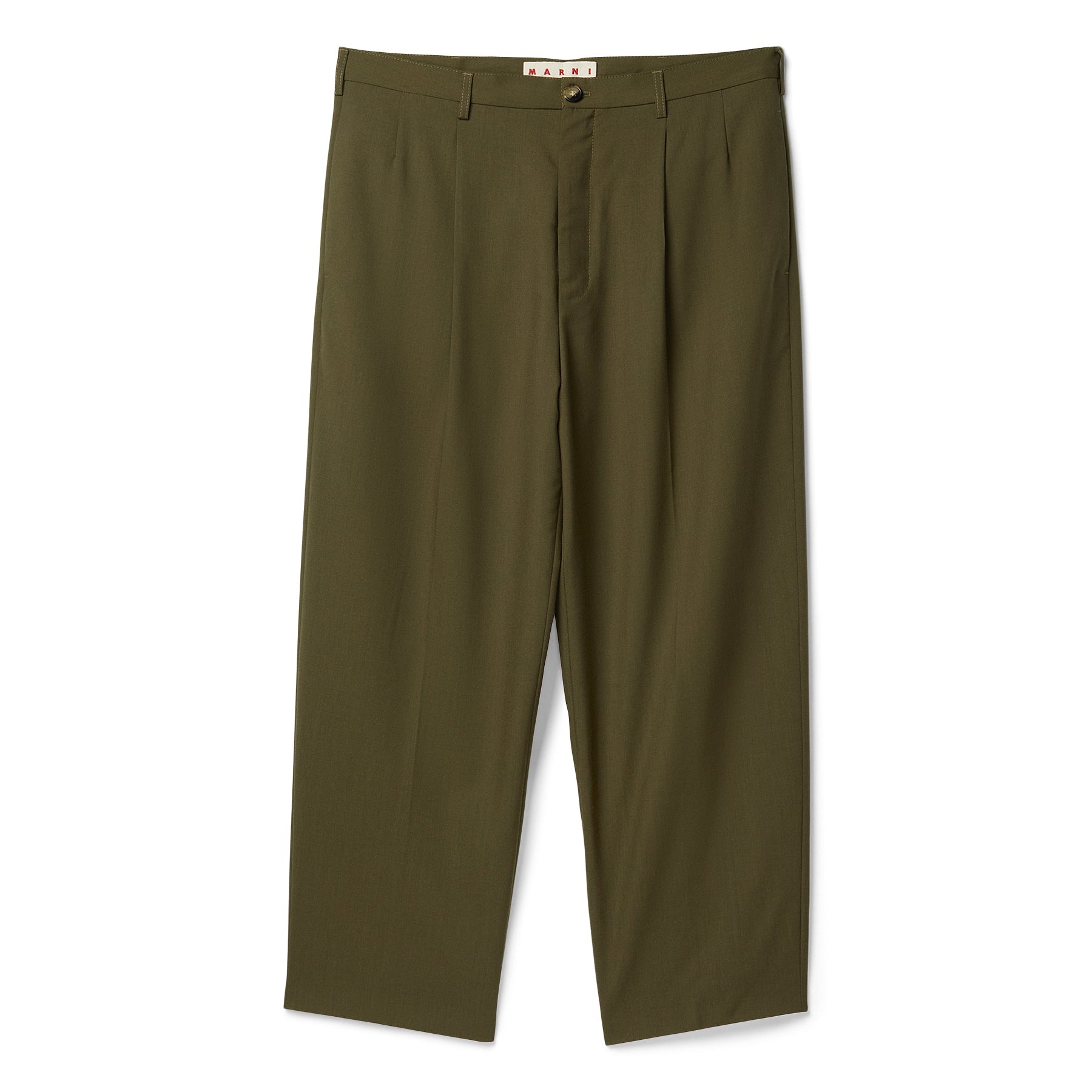 MARNI Wool Trousers (Deep sage) Trousers