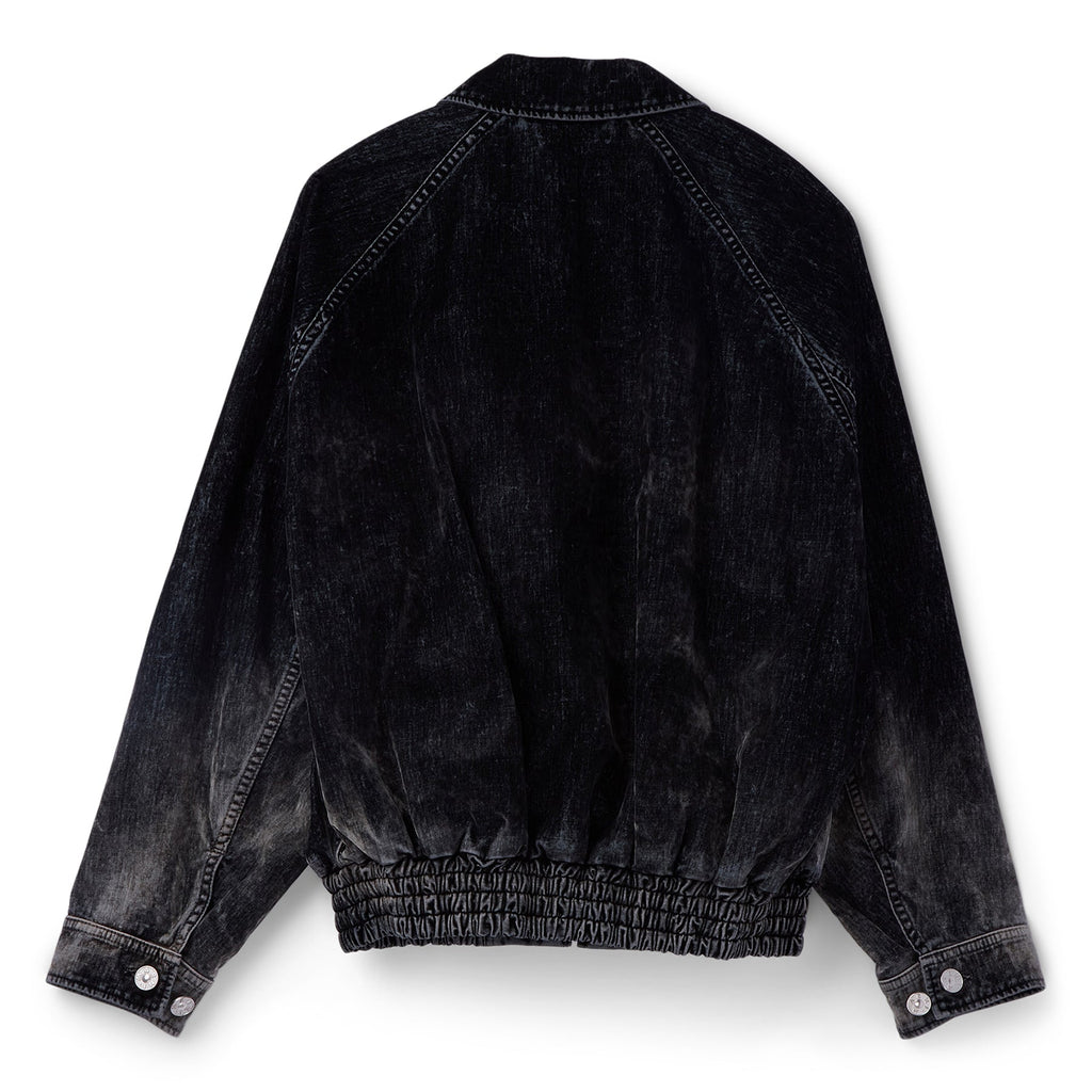 MARNI Flocked Denim Bomber Jacket (Black) Top