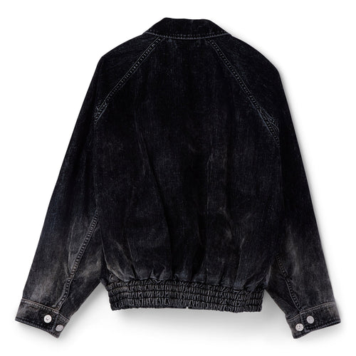 MARNI Flocked Denim Bomber Jacket (Black) Top