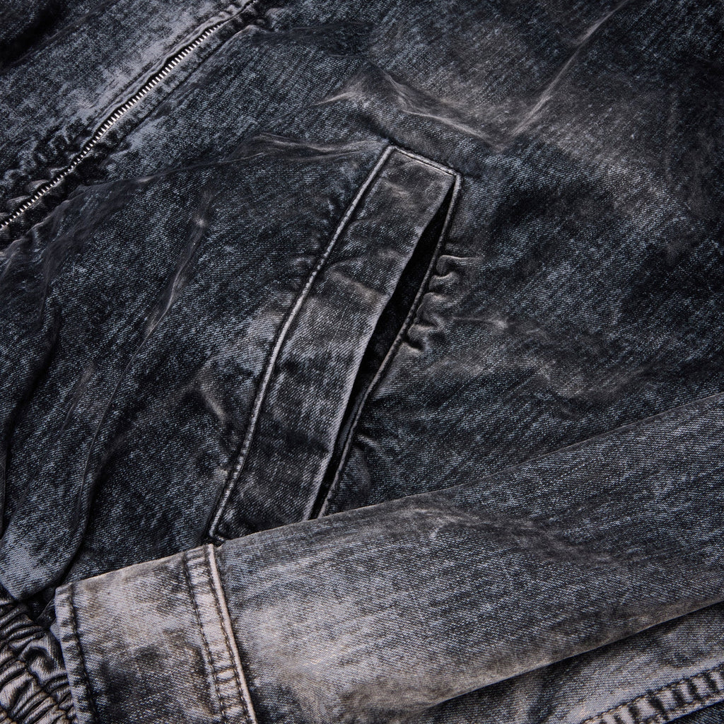 MARNI Flocked Denim Bomber Jacket (Black) Top