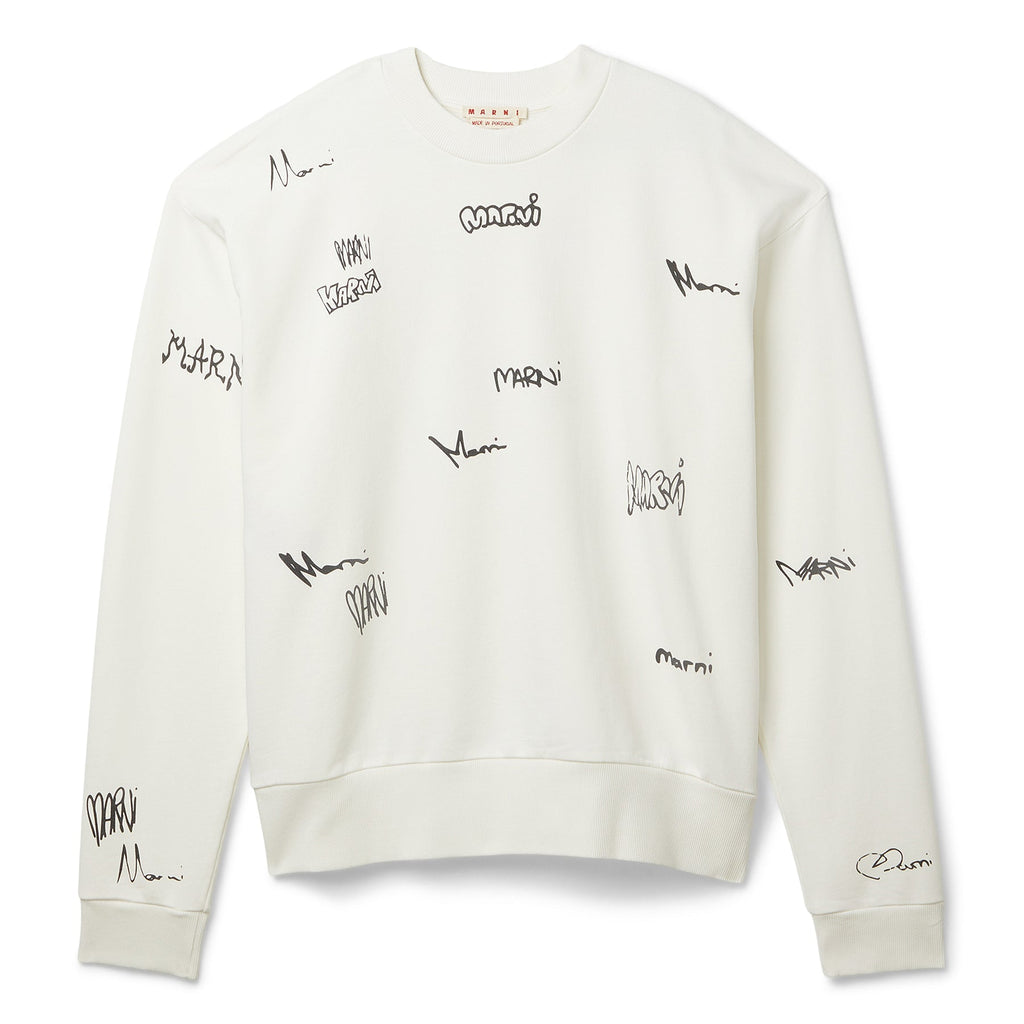 MARNI Logo Sweatshirt (Natural White) Top