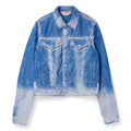 MARNI Flocked Denim Trucker Jacket (Iris blue) Top