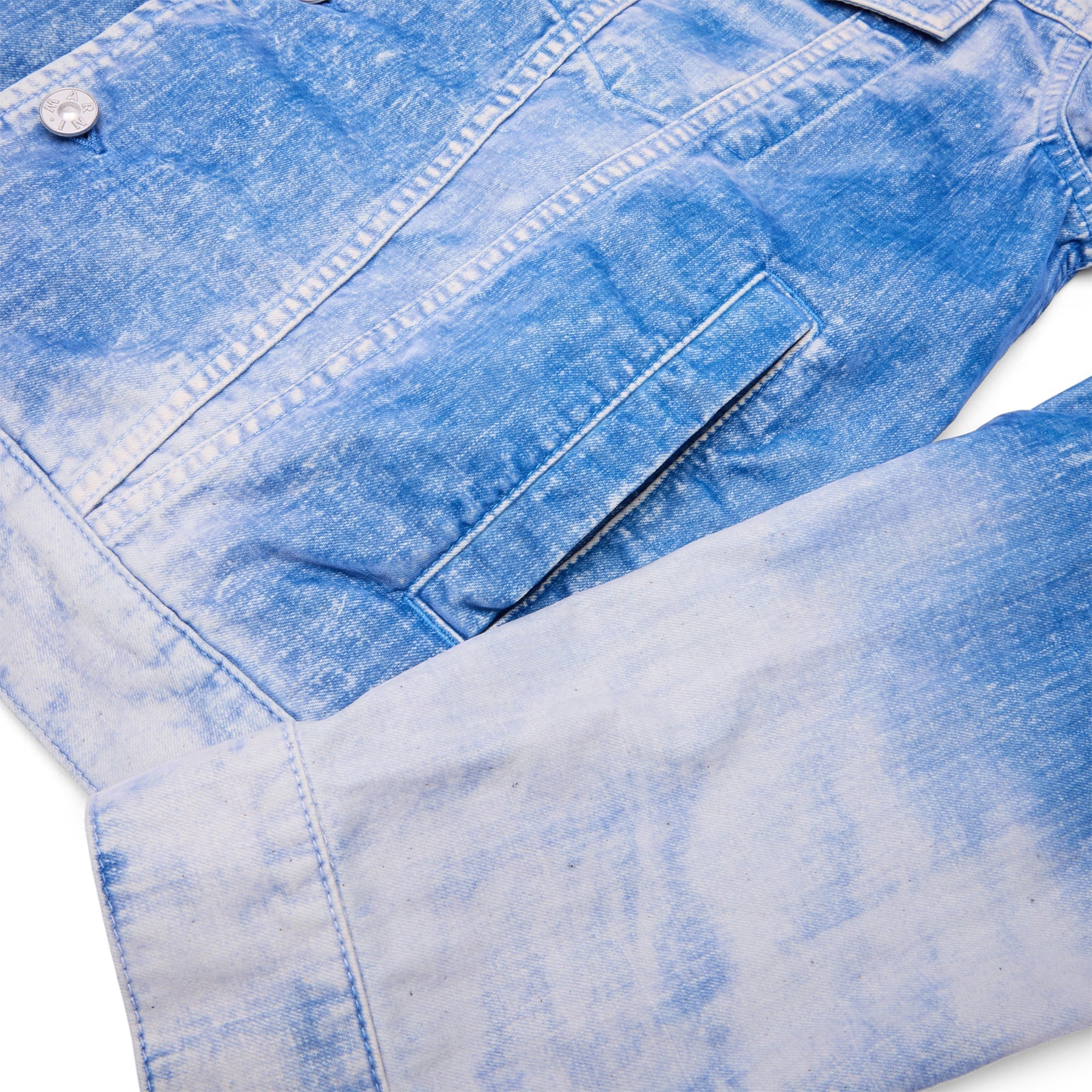 MARNI Flocked Denim Trucker Jacket (Iris blue) Top