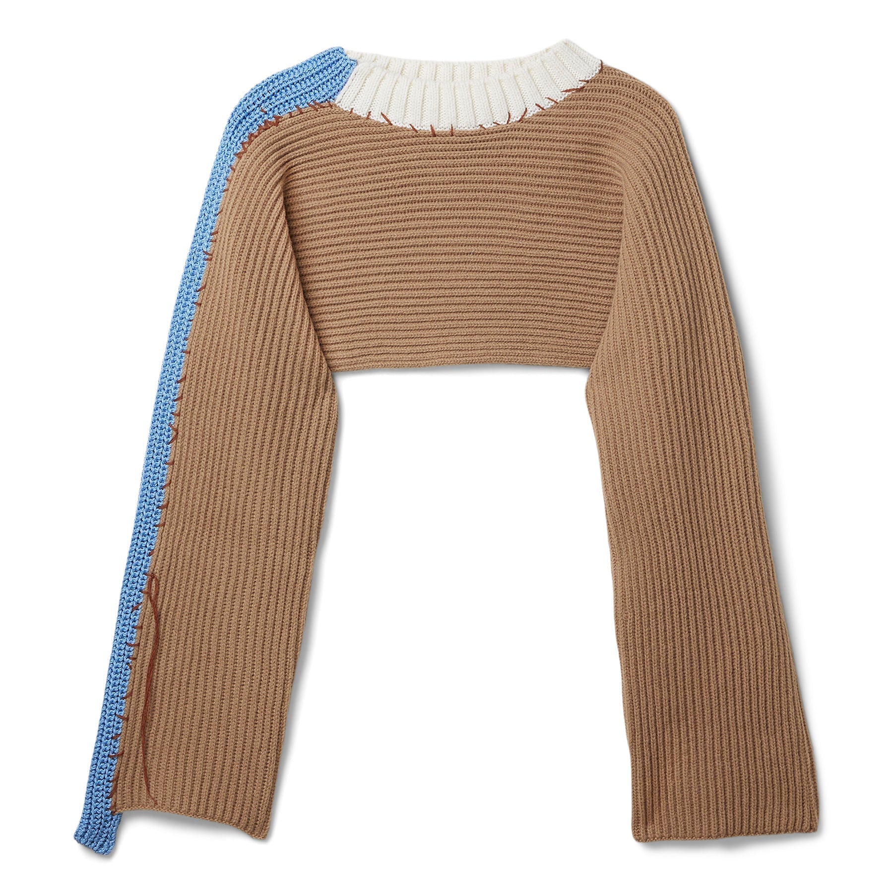 MARNI Cropped Roundneck Sweater (Dune) Top