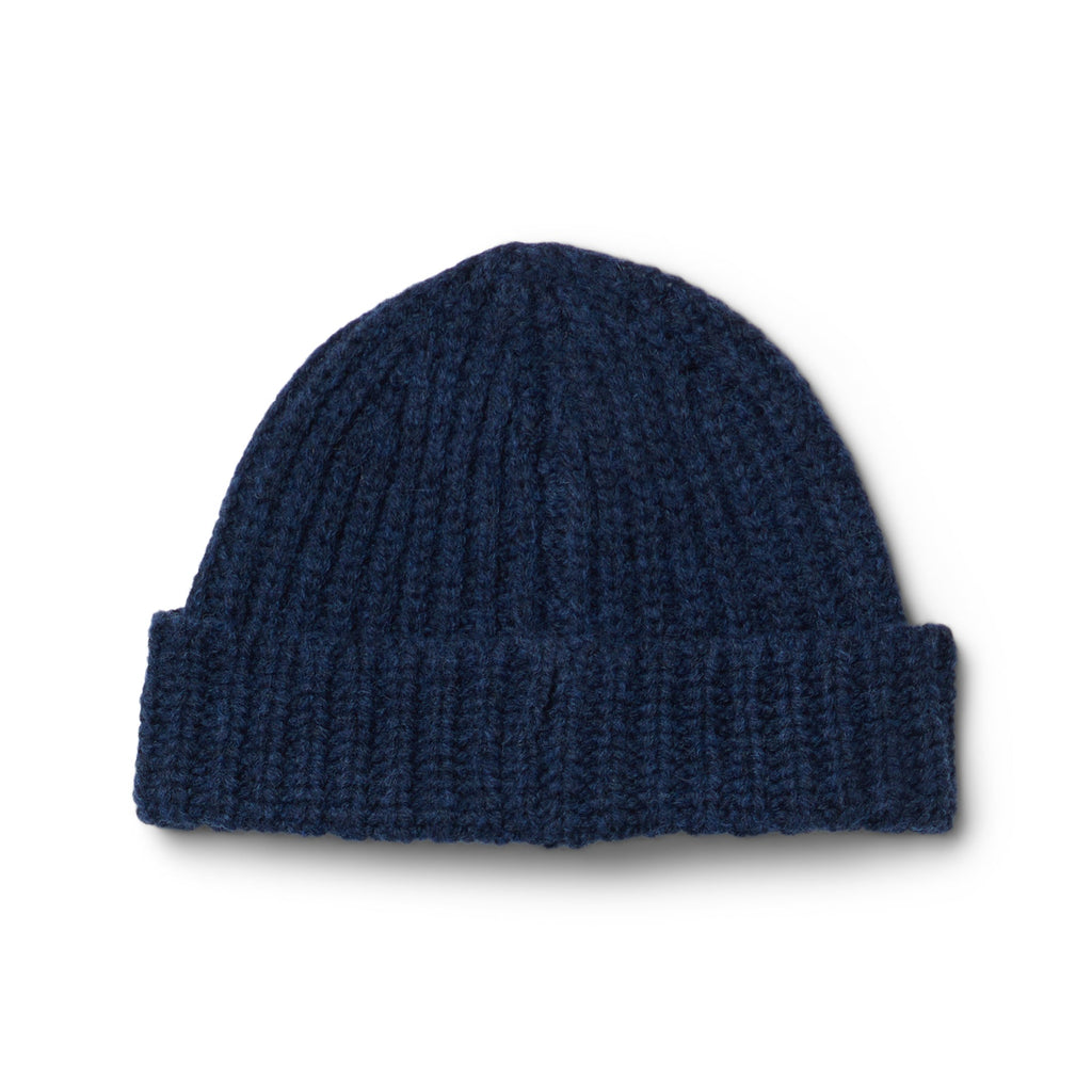 MARNI Hand-Stitched Logo Ribbed Beanie (Cornflower) Hats