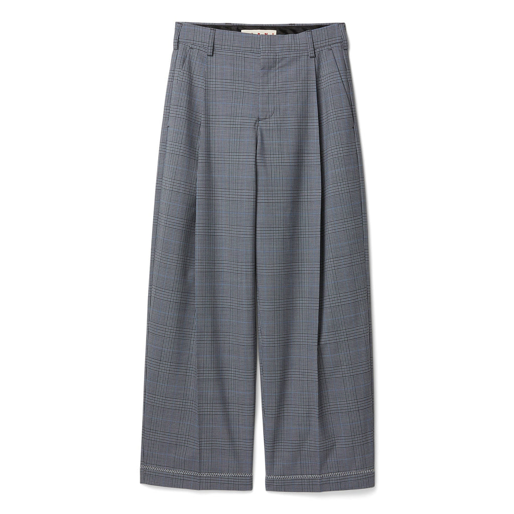 MARNI Prince of Wales Wool Check Trousers (Truffle) Trousers
