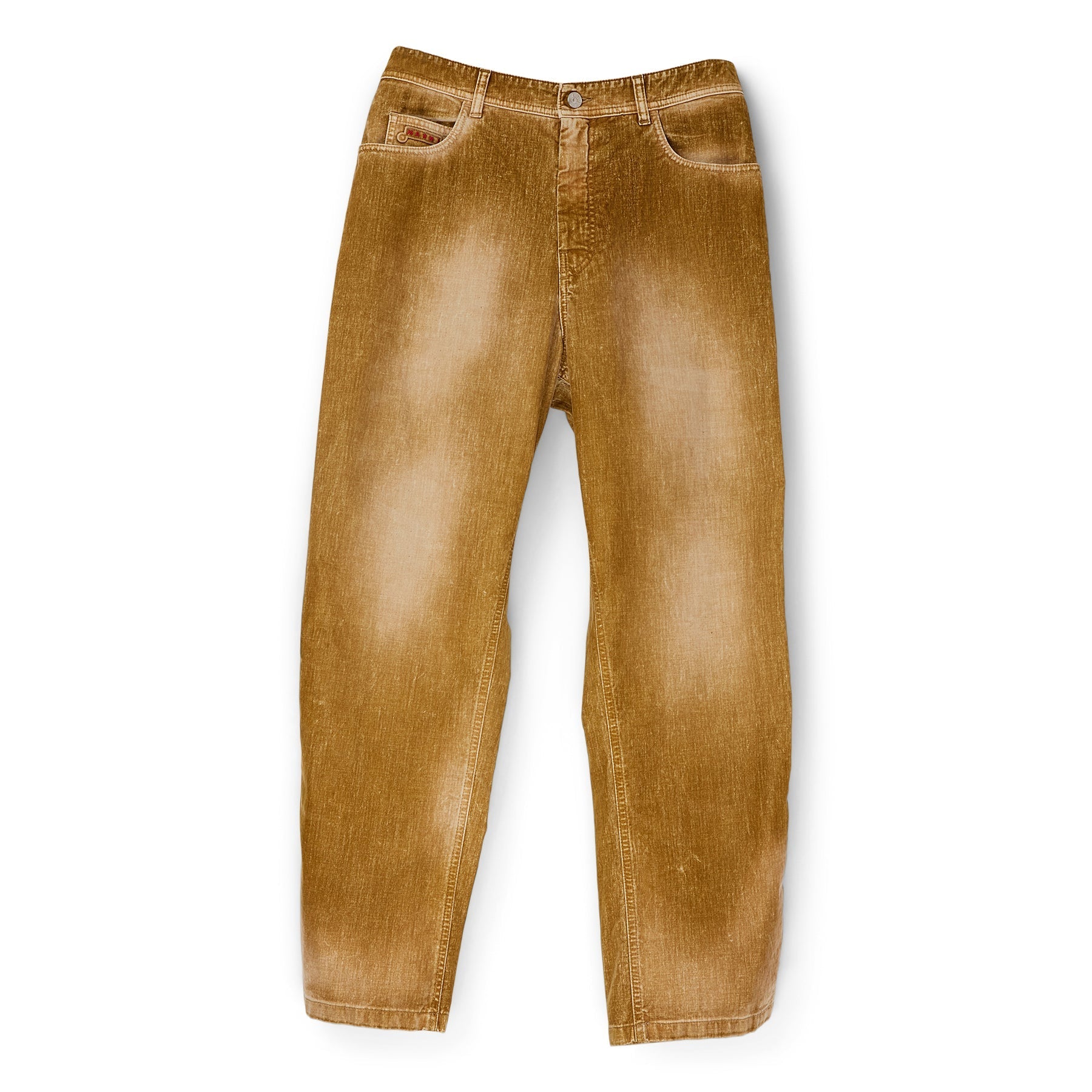 MARNI Flocked Denim Trousers (Beige) Trousers